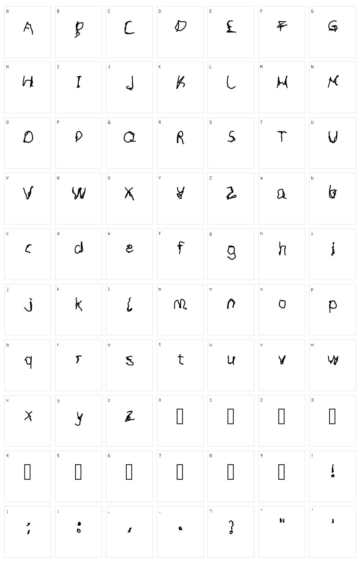 Scribble Character Set