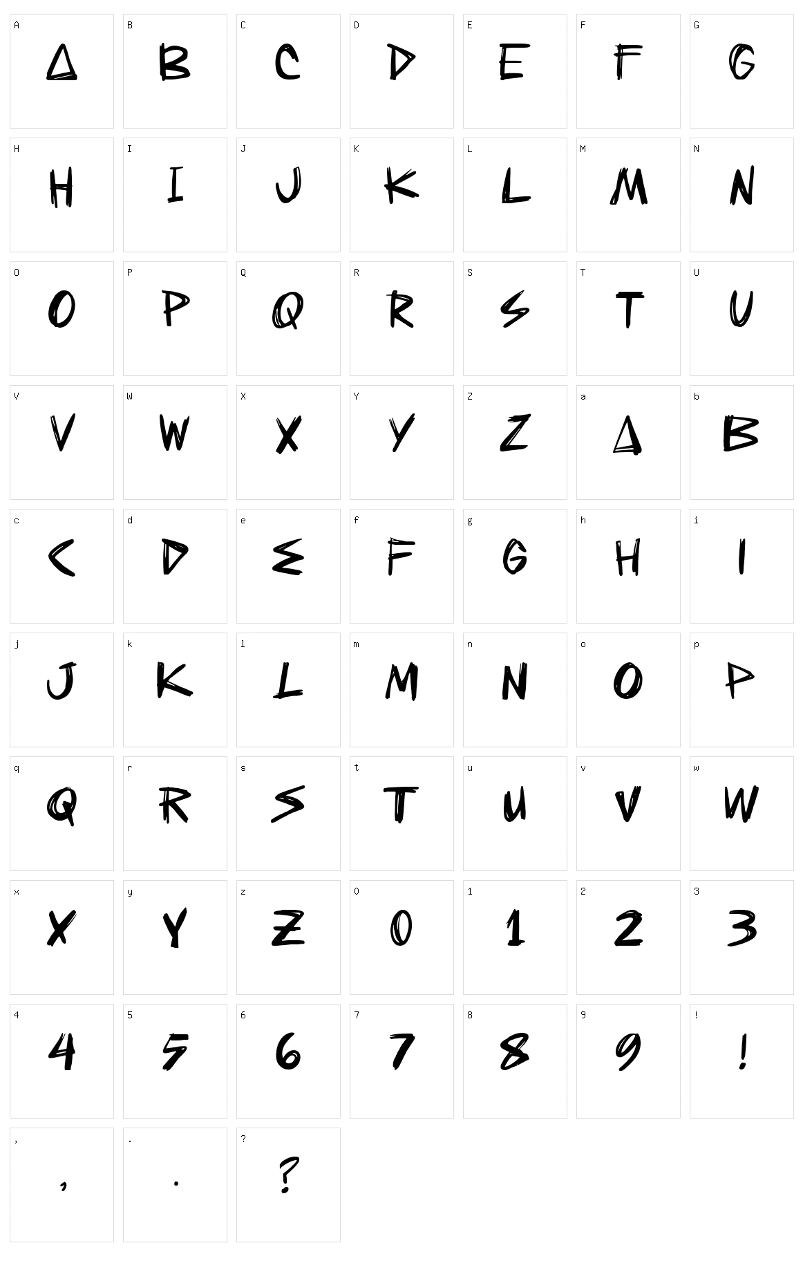 Spooky Stars Character Set