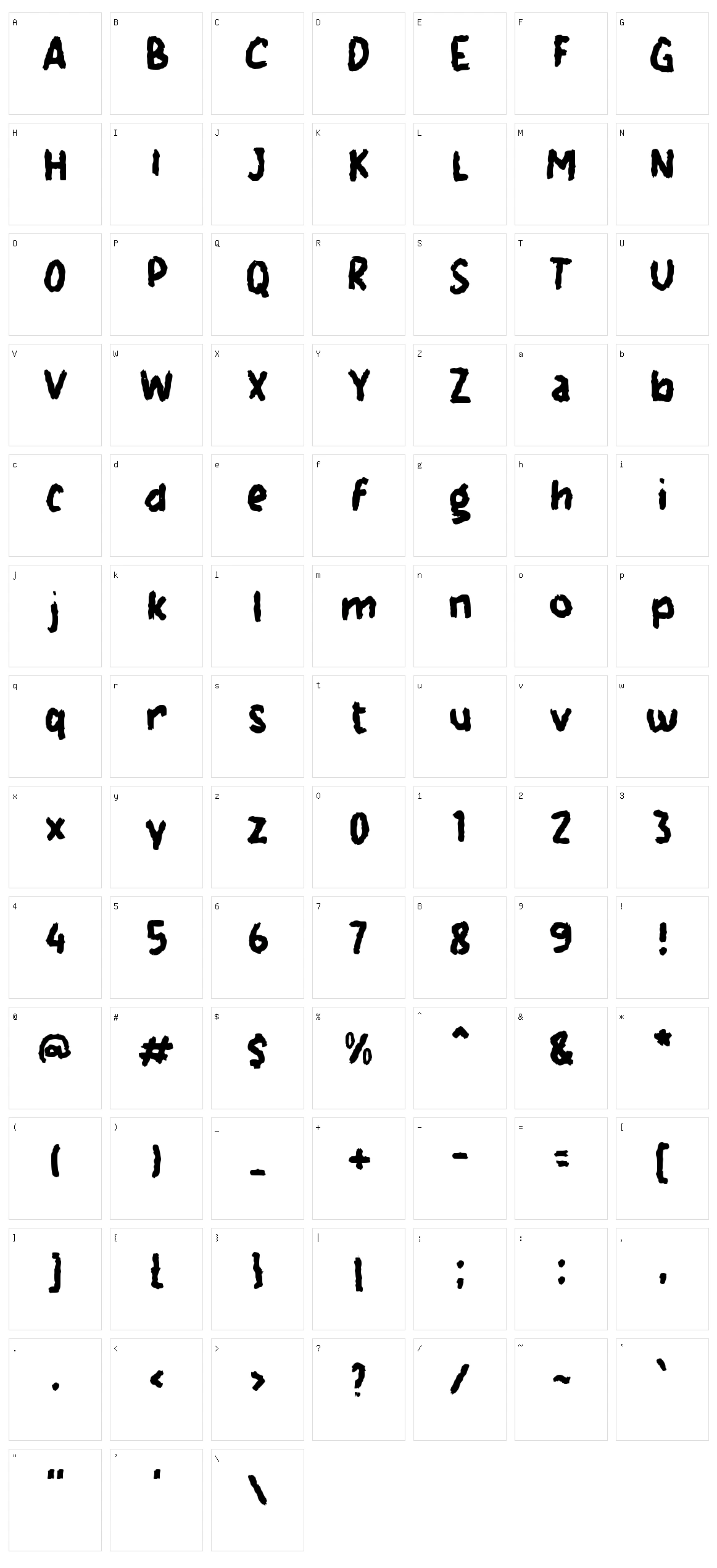 f Famzaso Character Set