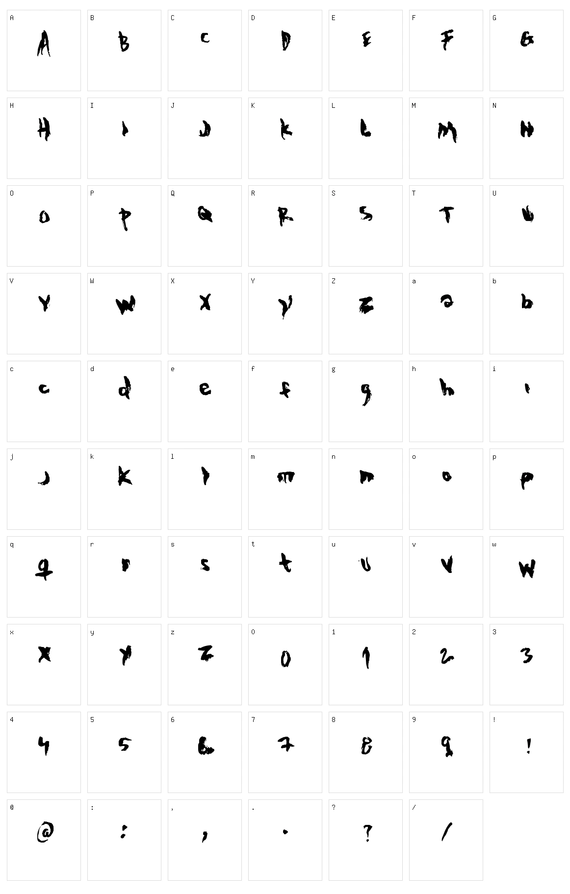 The Evil Cop Character Set