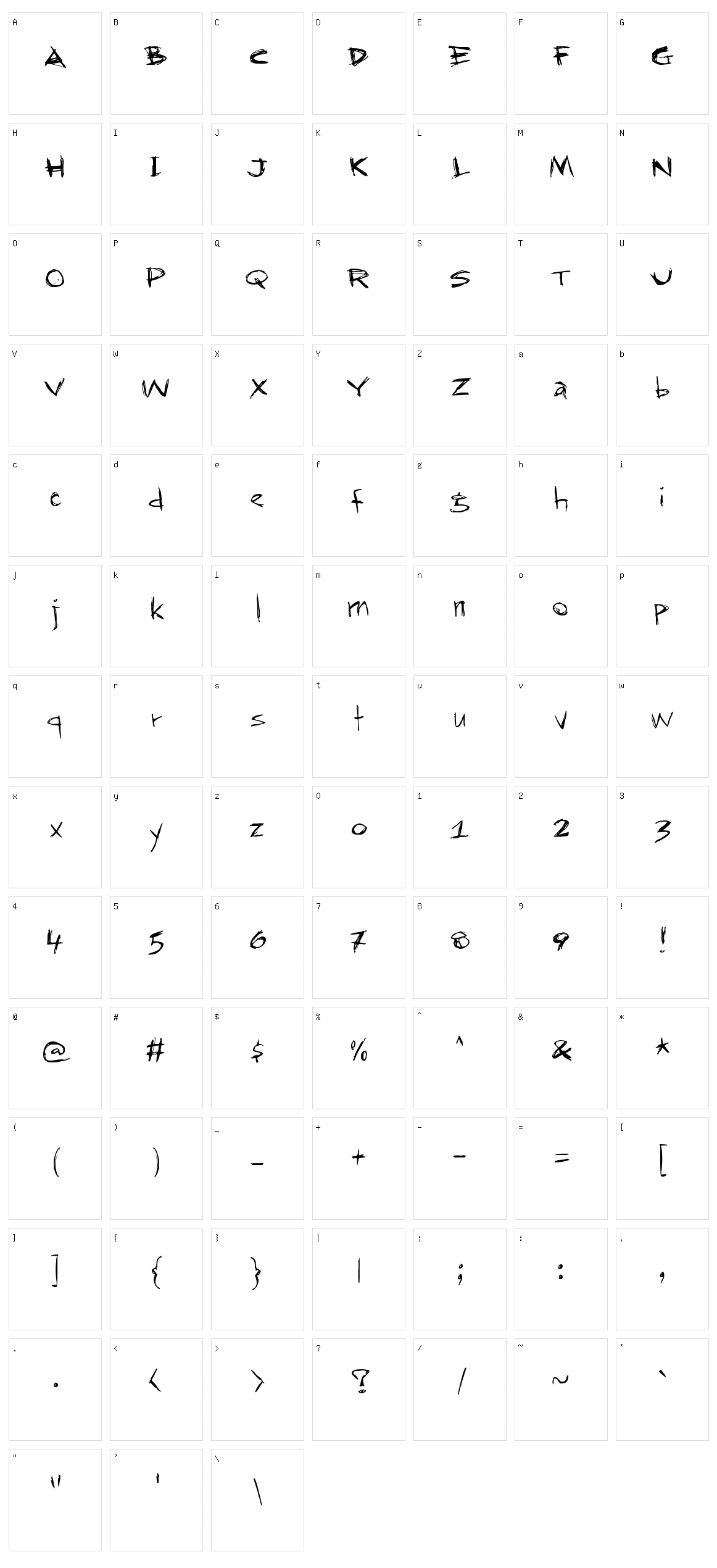 RapJack Character Set