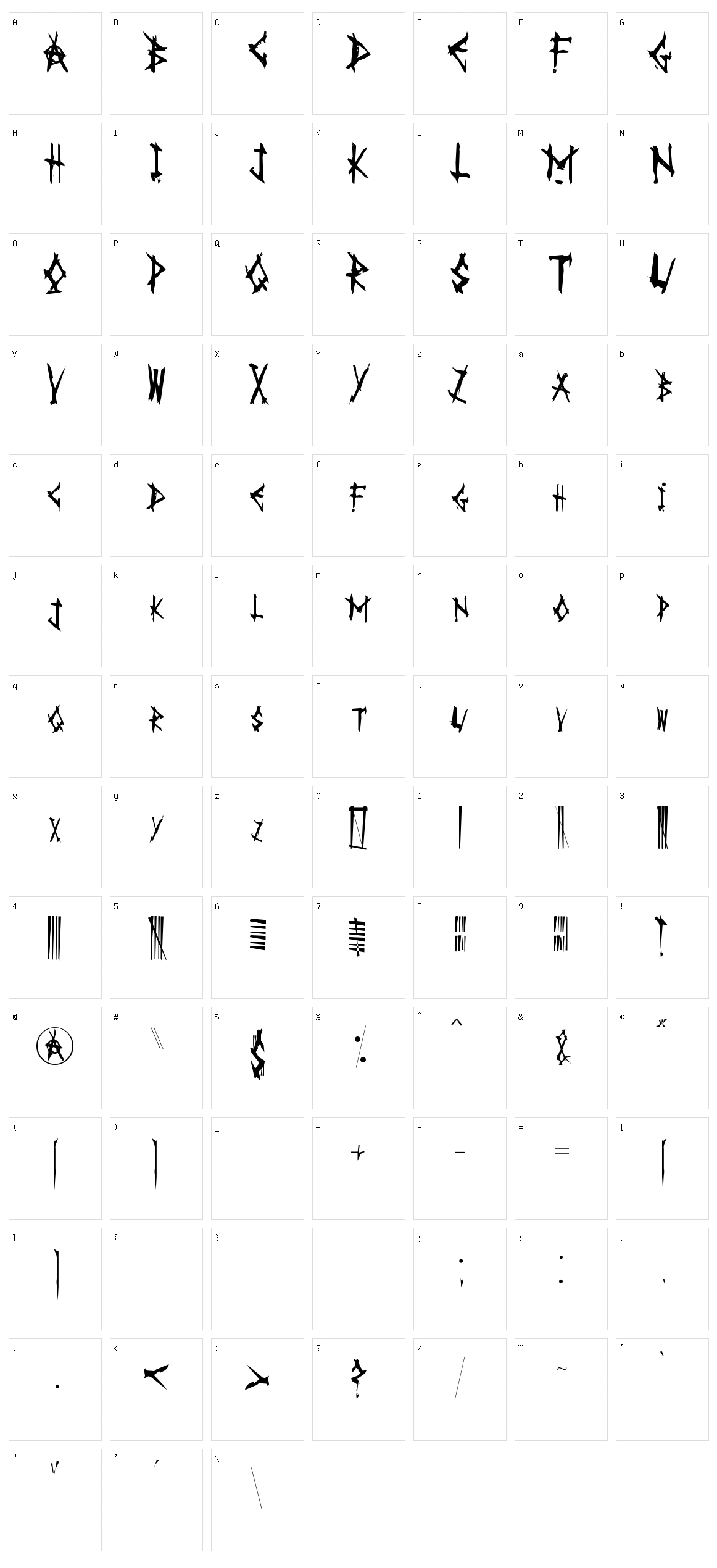 AnarK Character Set