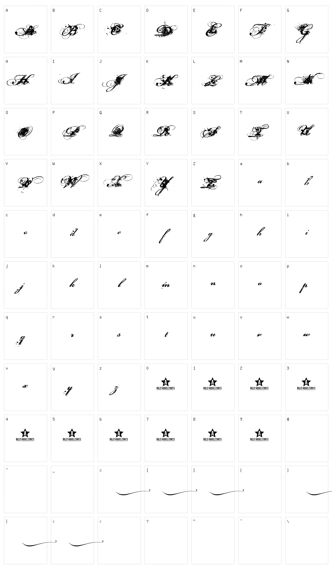 Dirty and Classic Character Set