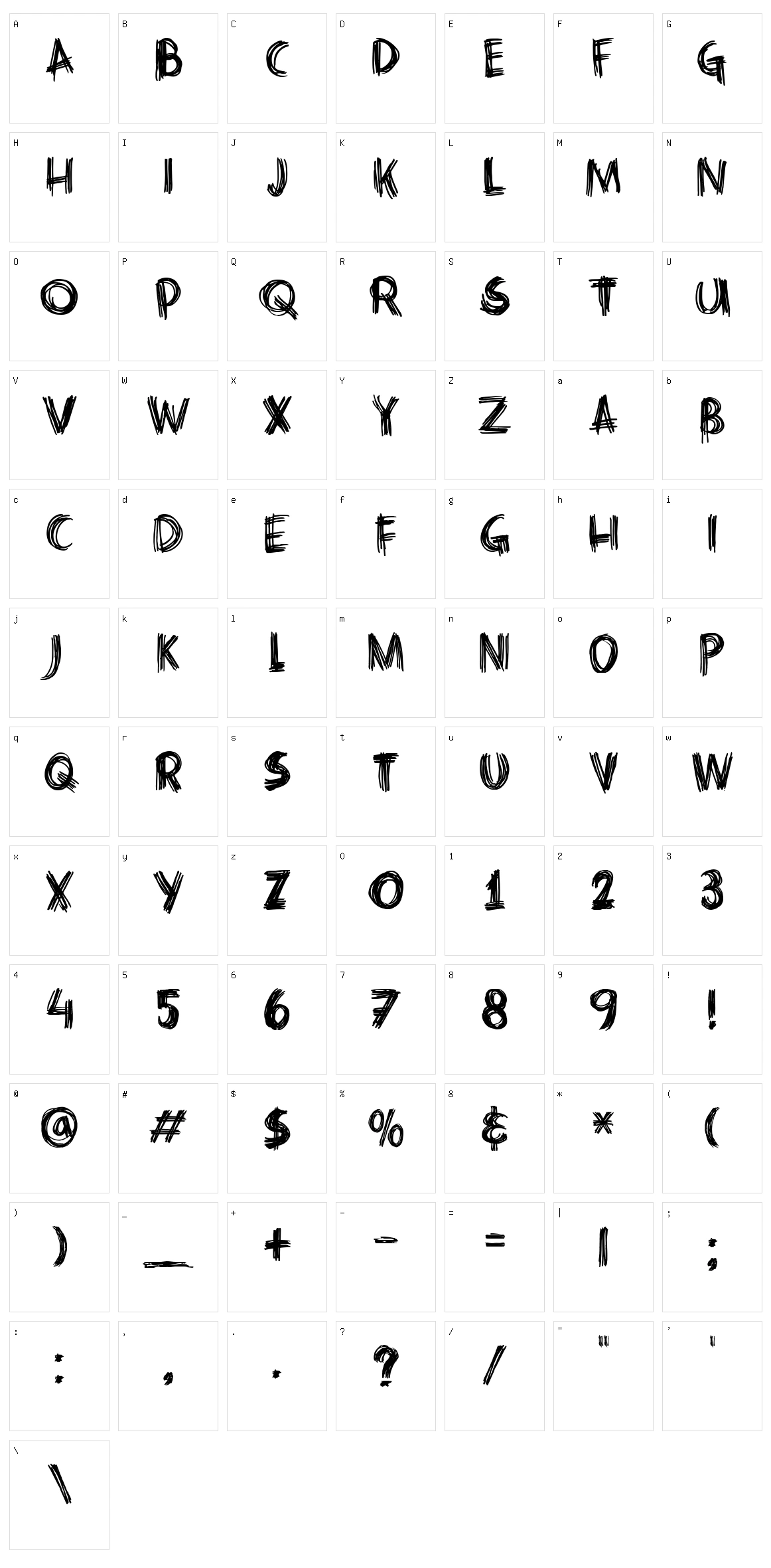 DK Criss Cross Character Set