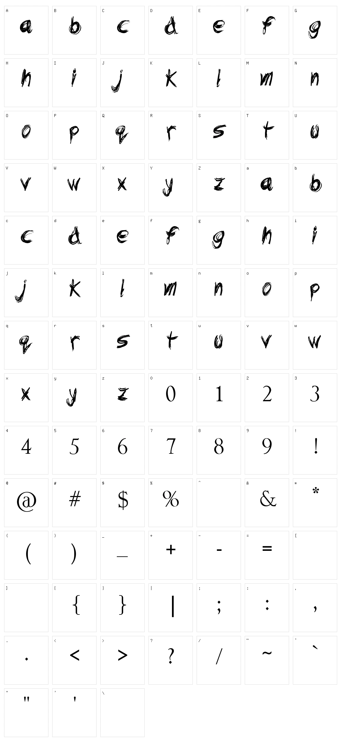 Dead End Character Set