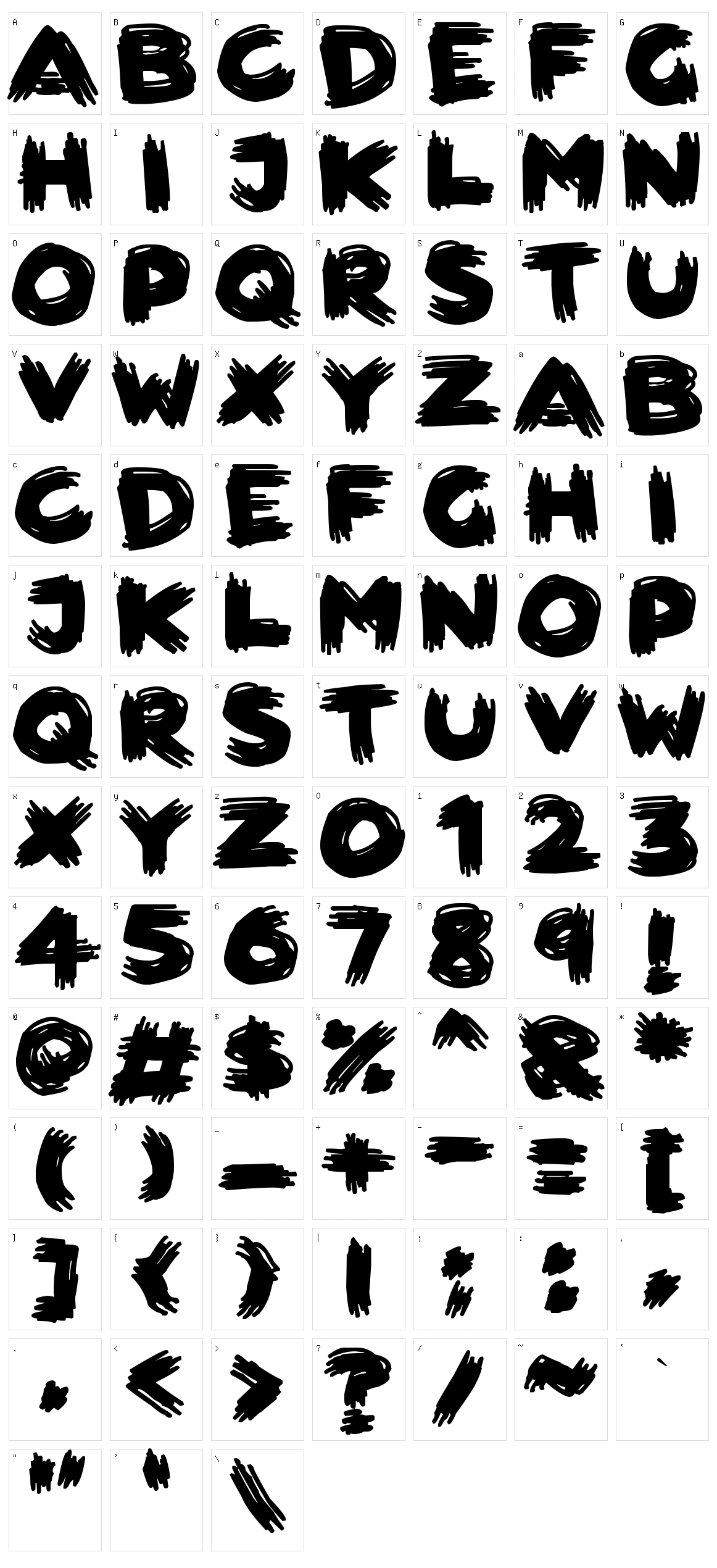 Scribbletastic Brush Character Set