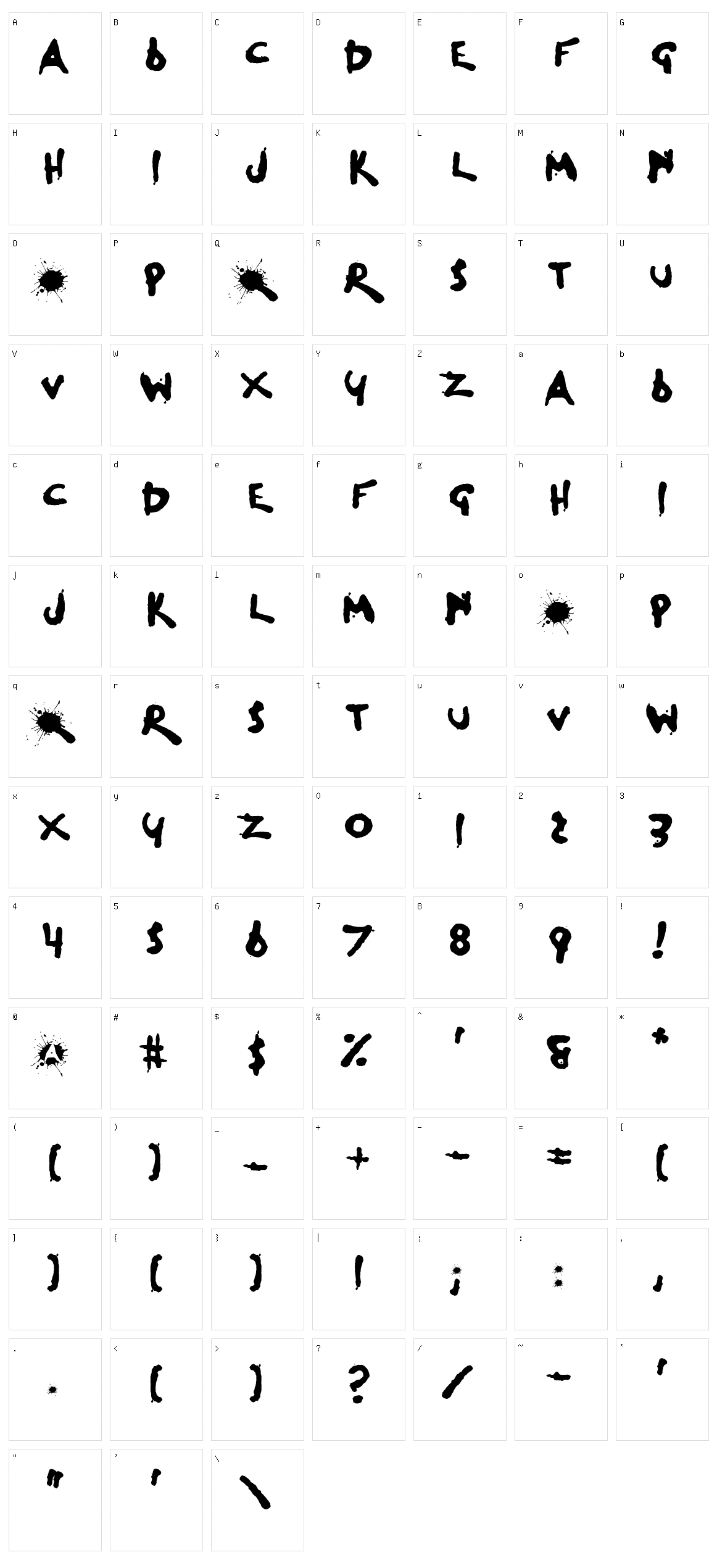 Dog Rough Character Set