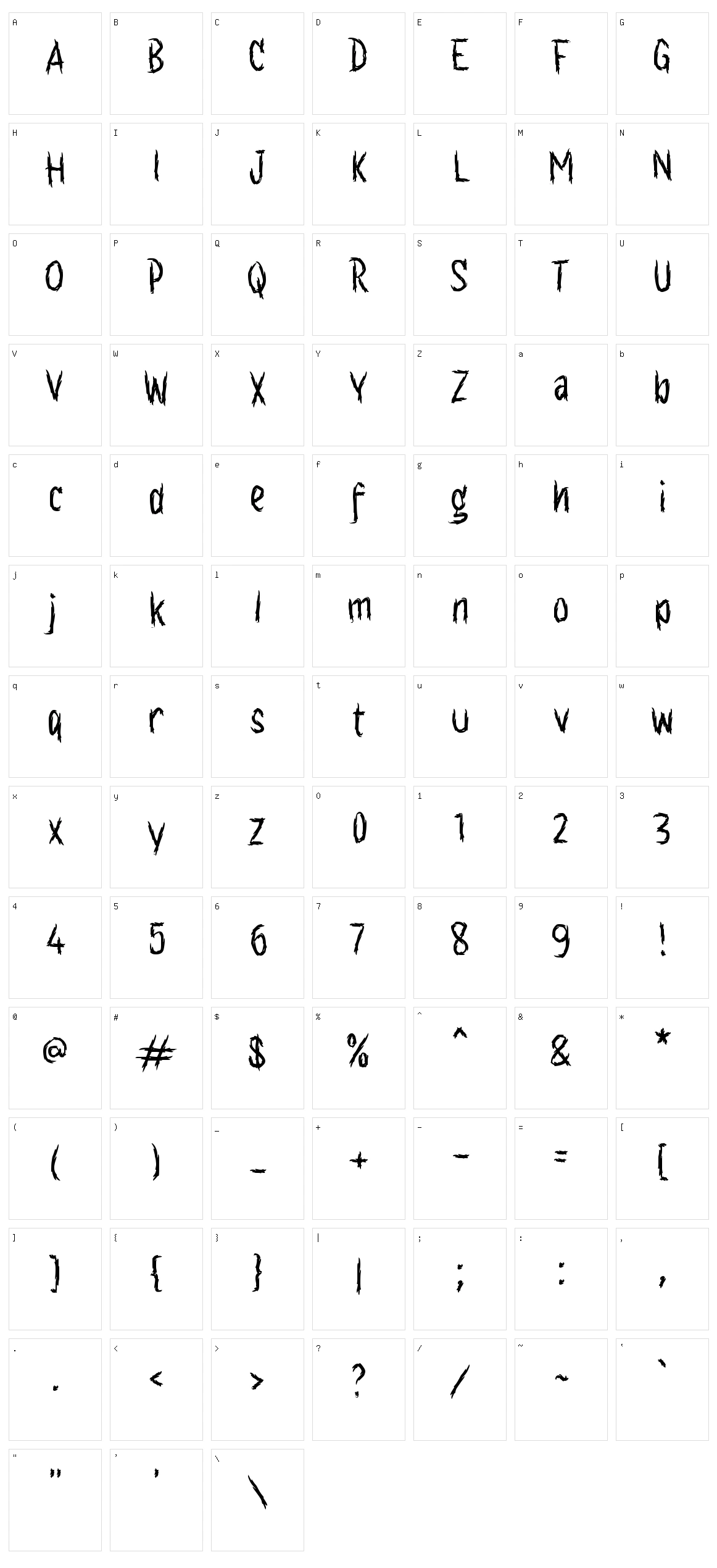 g Godong Garing Character Set