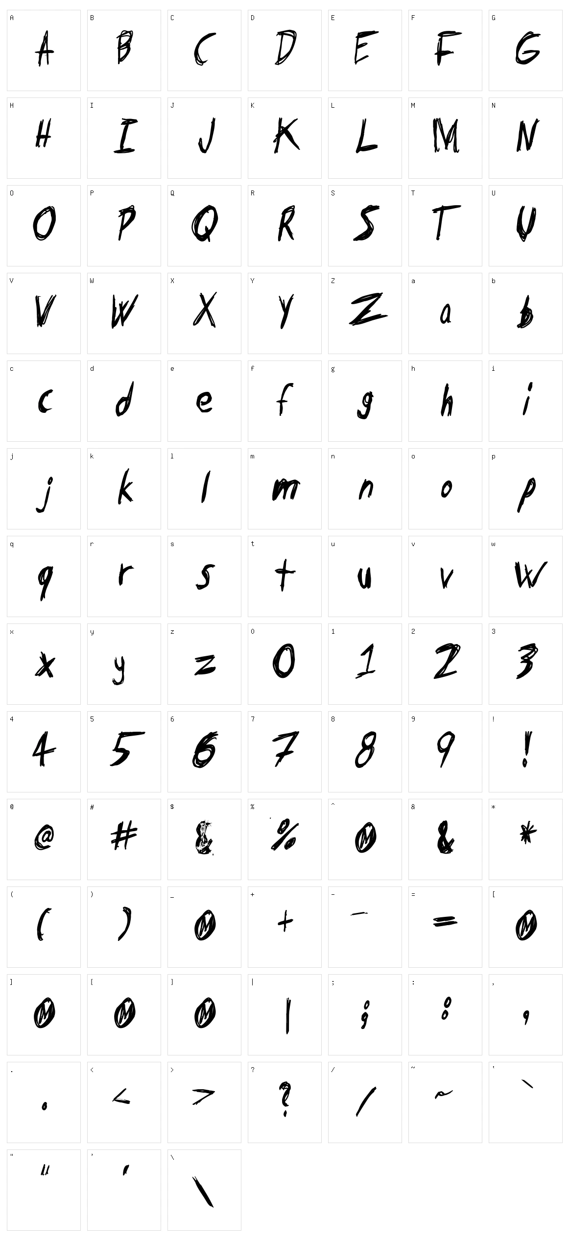 Tape Loop Character Set