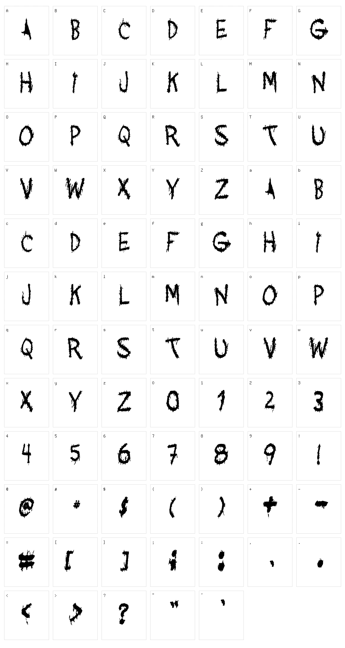 Acquaintance Character Set