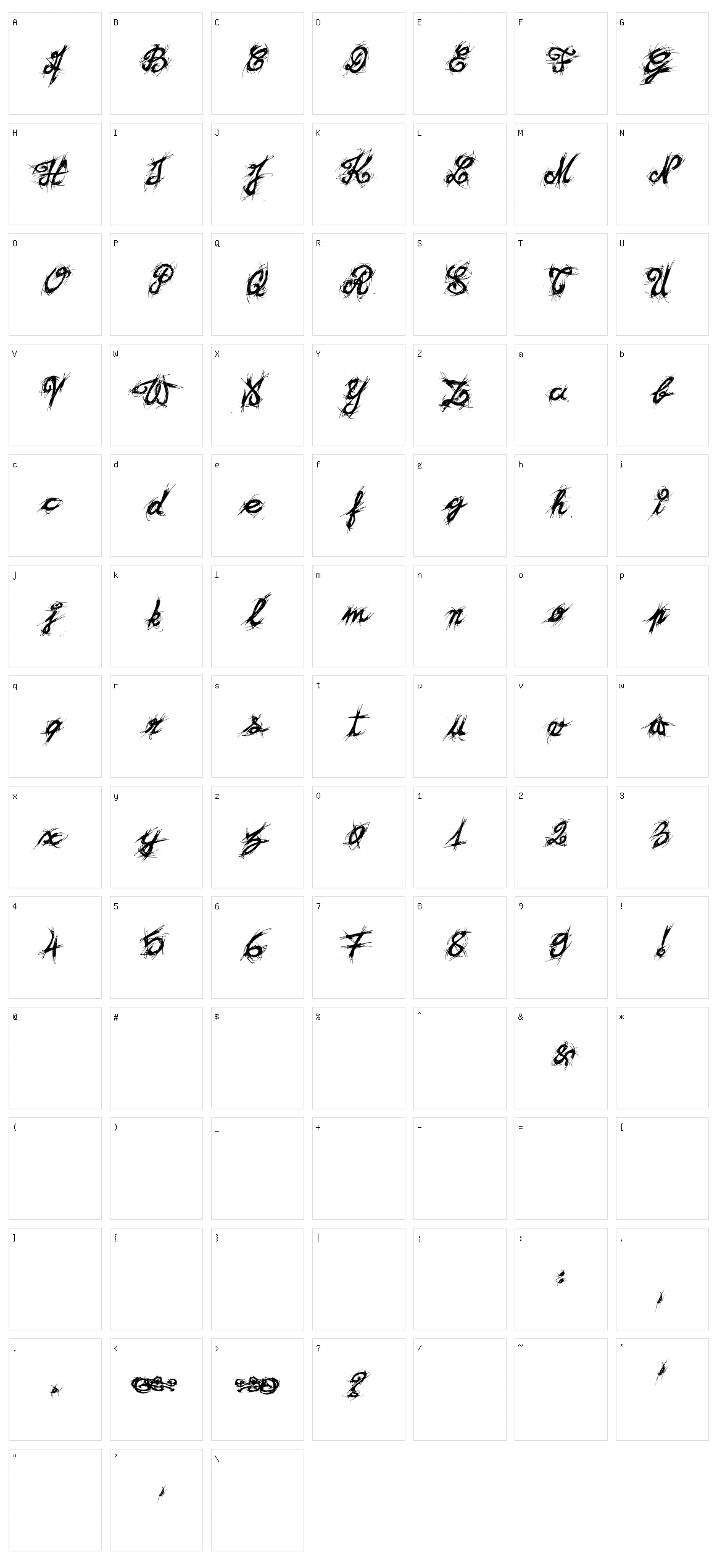 El&Font! Brush Character Set