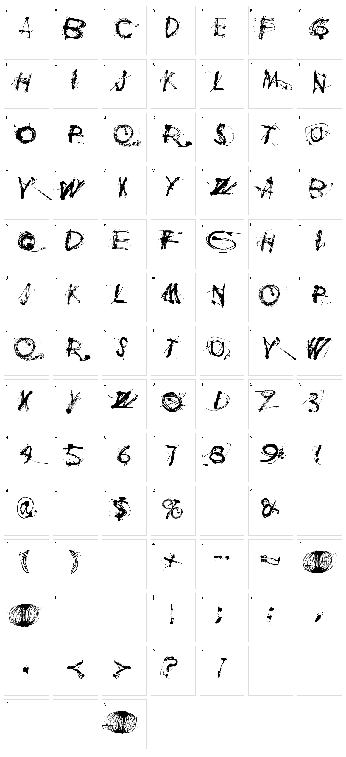 Polla Character Set