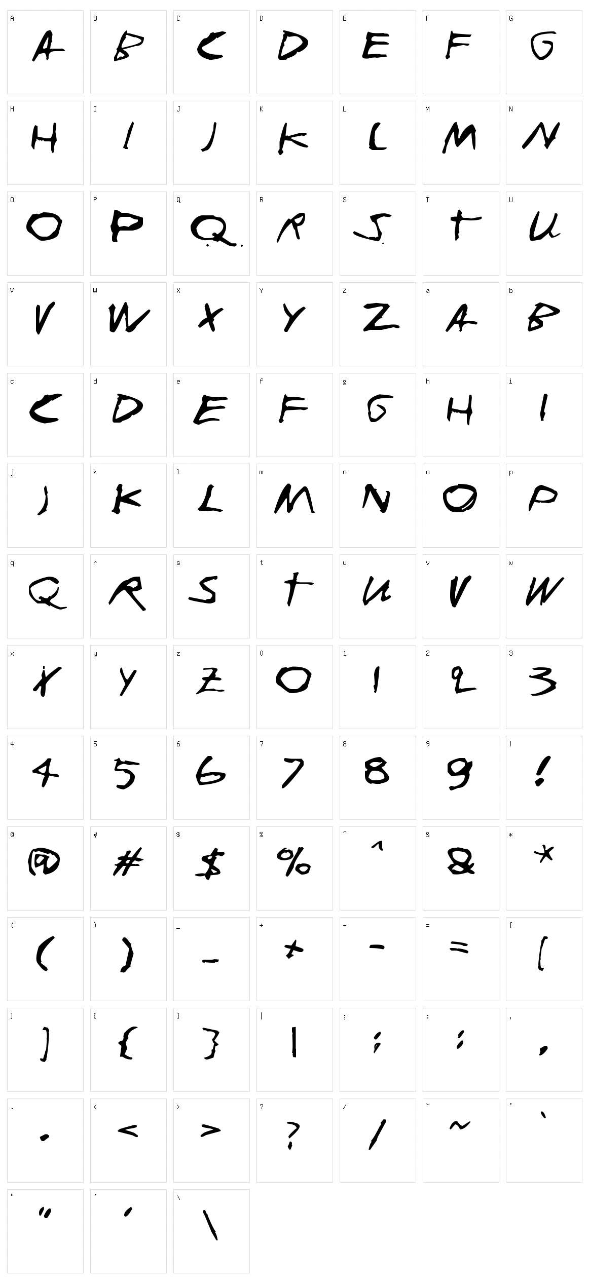 Joskus Ei Character Set