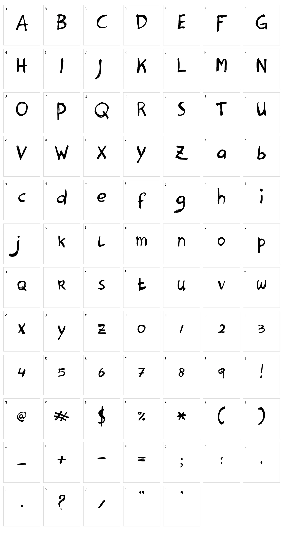 Hanoded Character Set