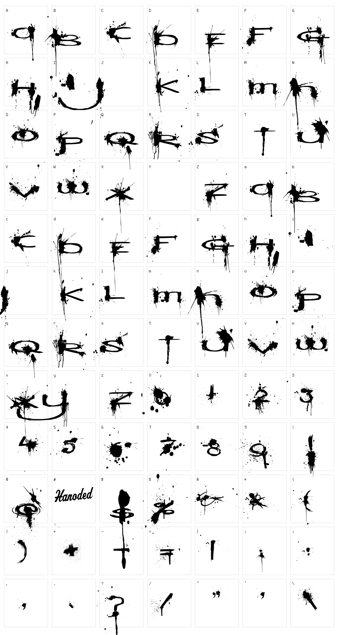 Windshield Massacre Character Set