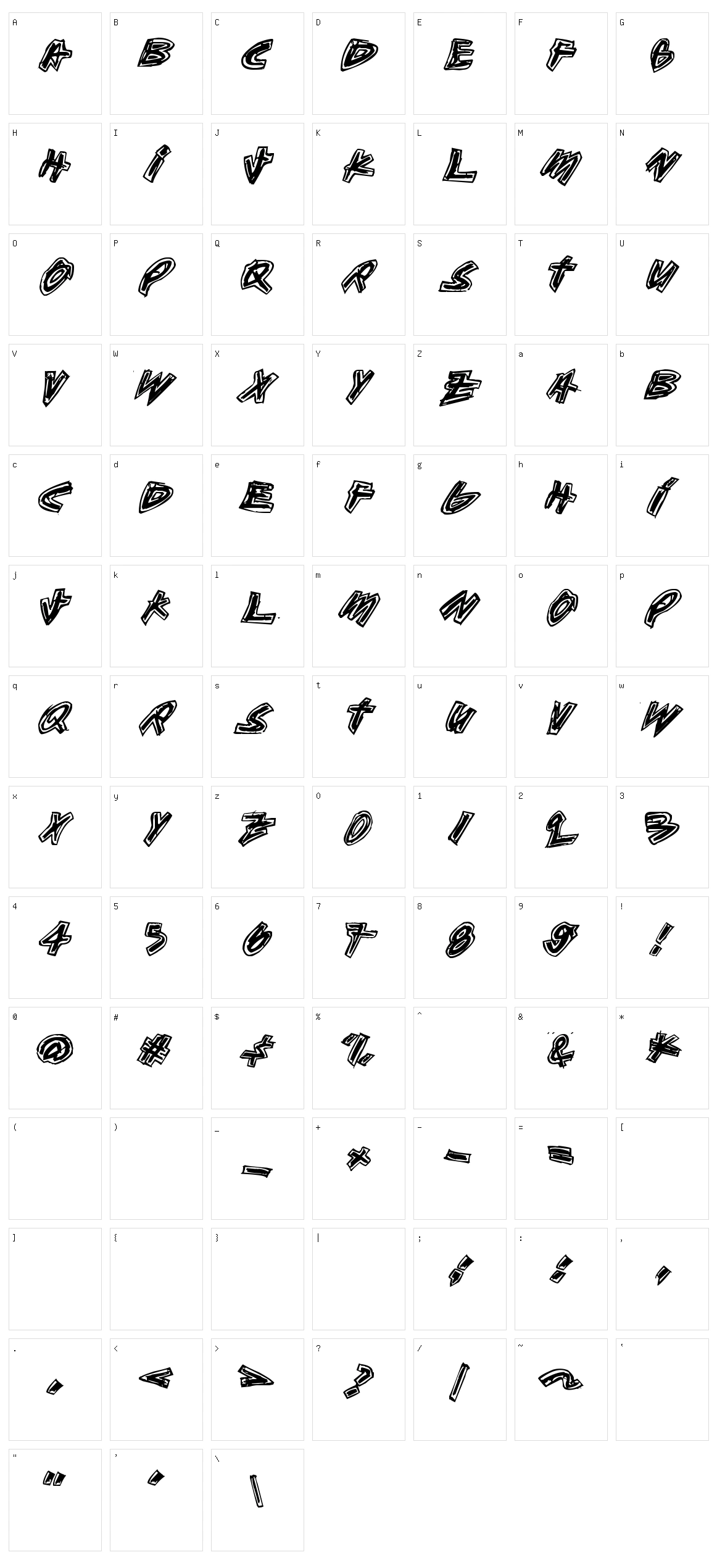 Aikasiirtyma Character Set
