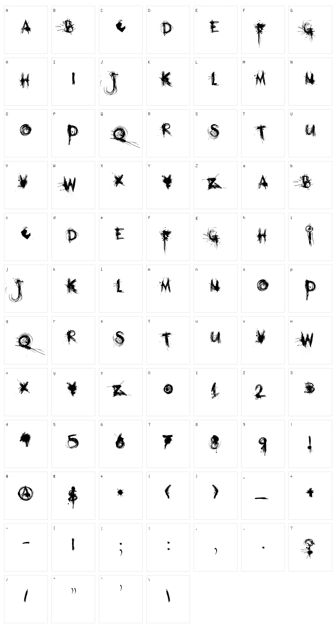 DK Mothman Character Set