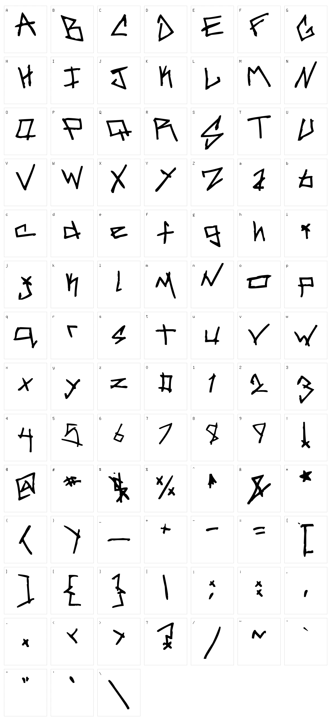 Samarchy Character Set