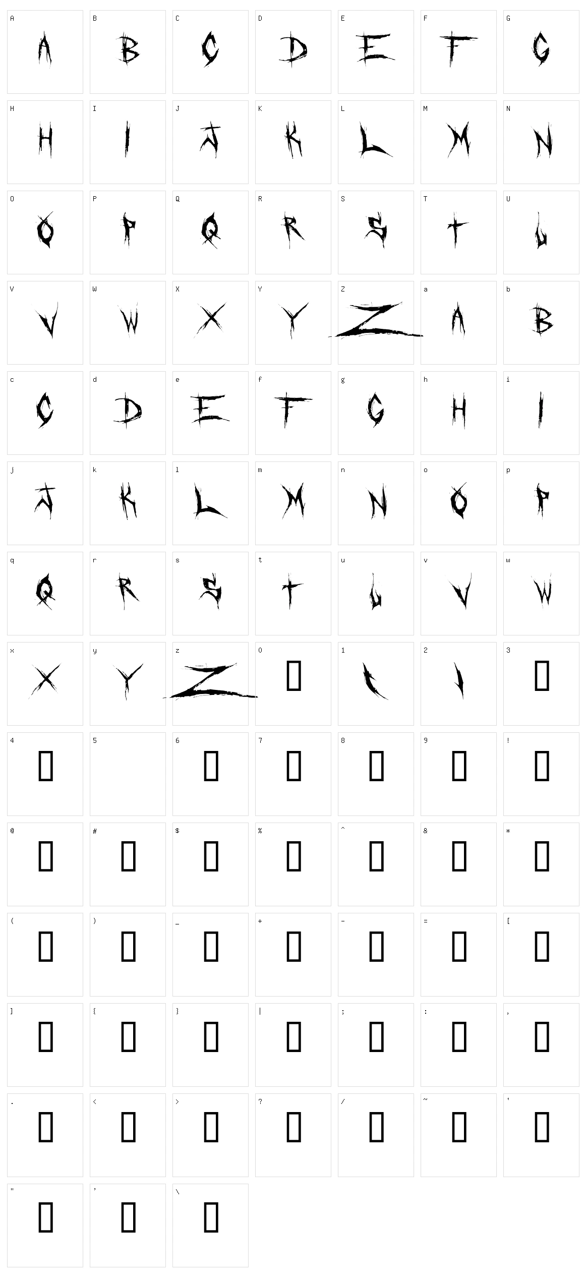 Dead Bitch Character Set