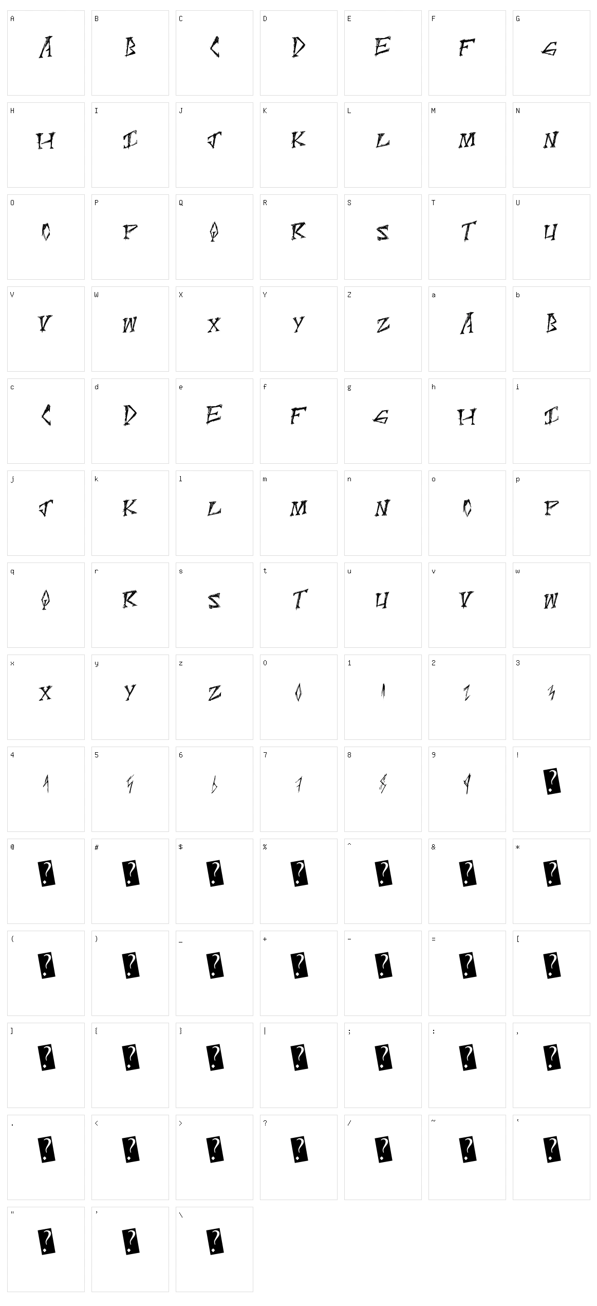 ScratchPoint Character Set