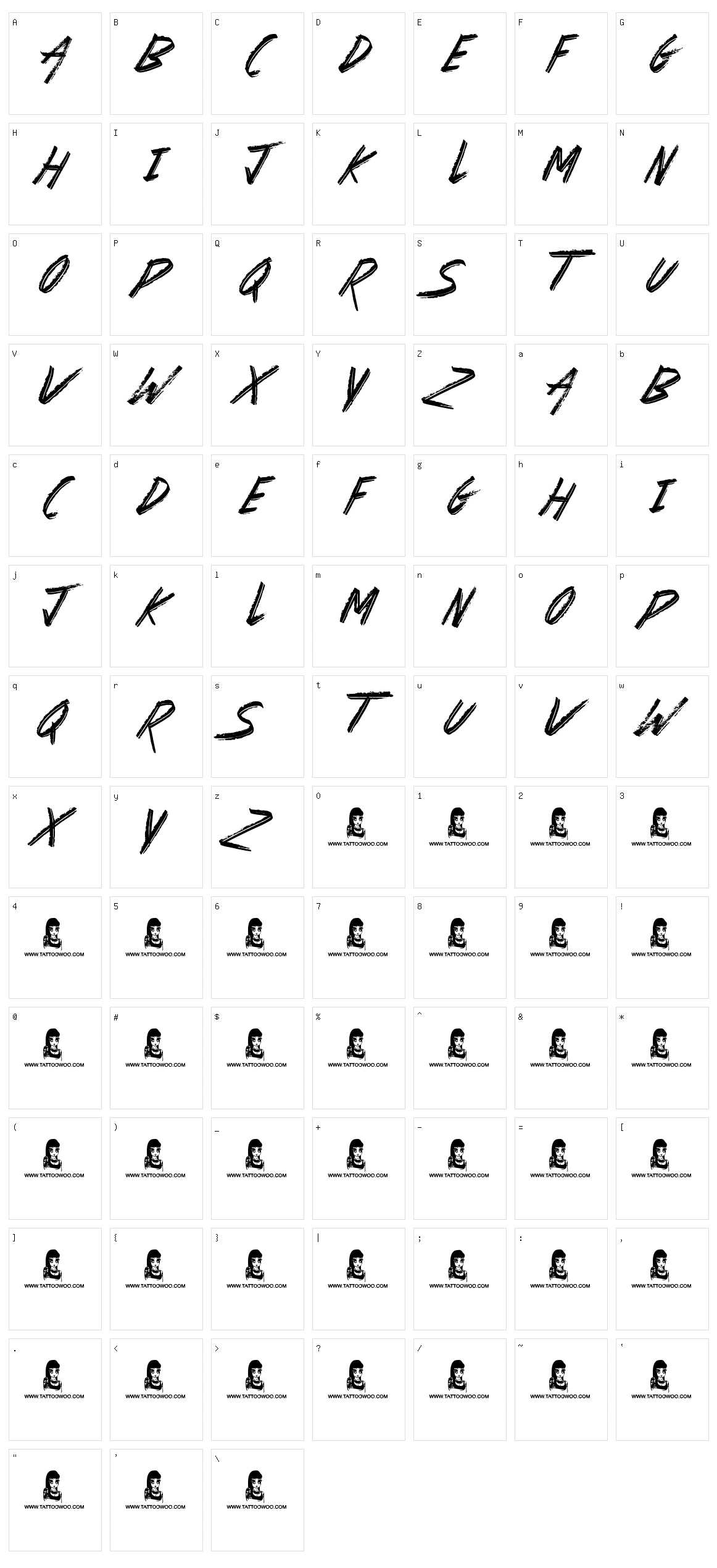 Basterds Character Set
