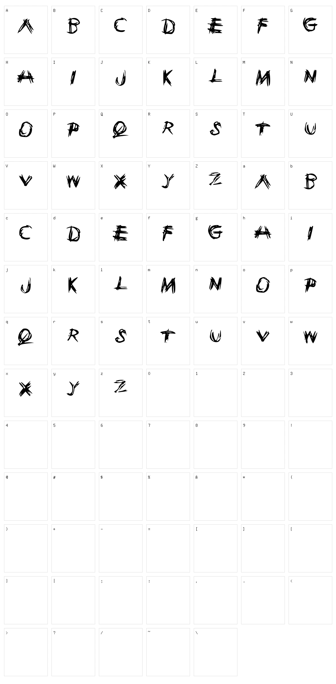 Sketchie Character Set