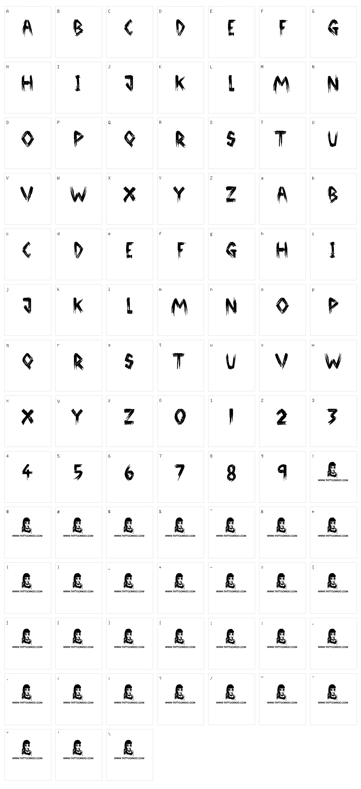 Broken Ground Character Set