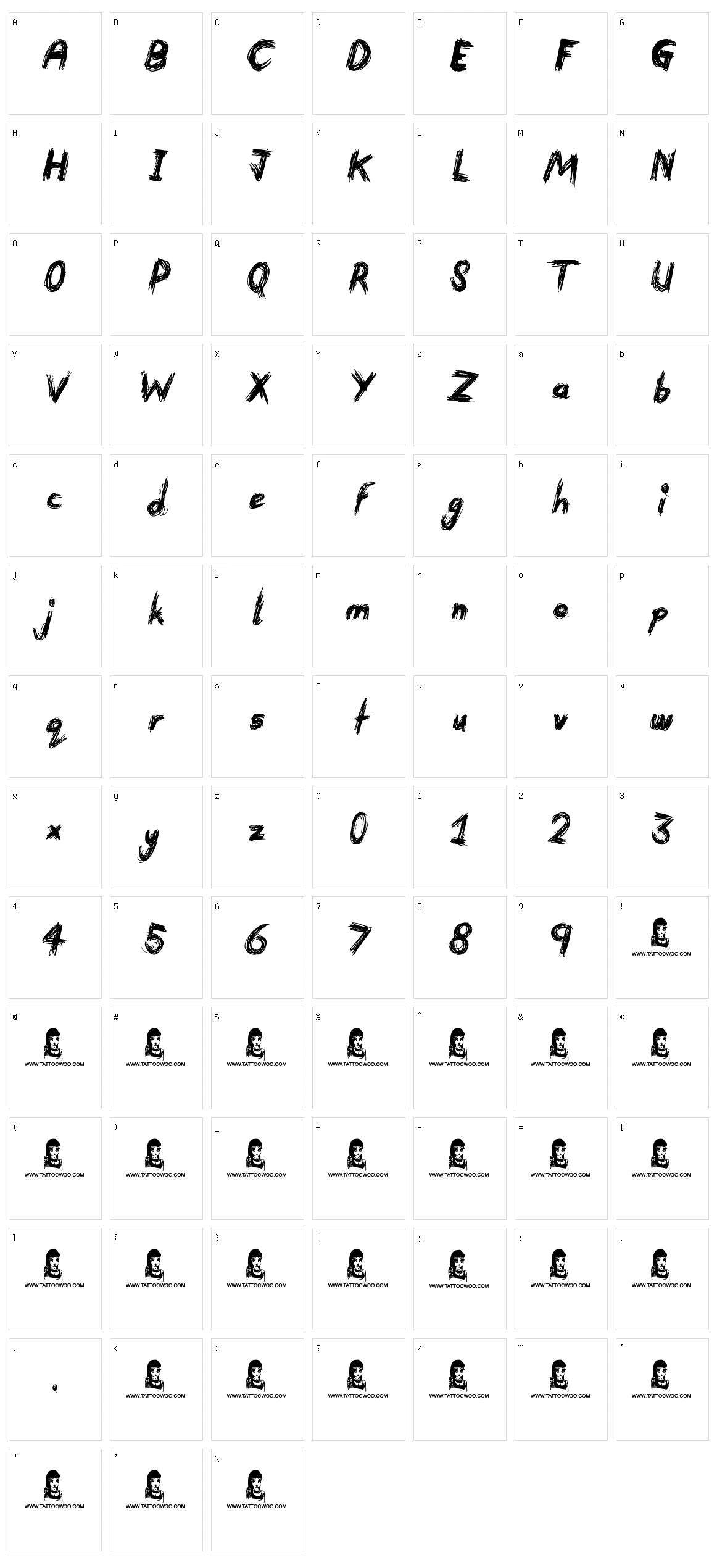 Devastated Character Set