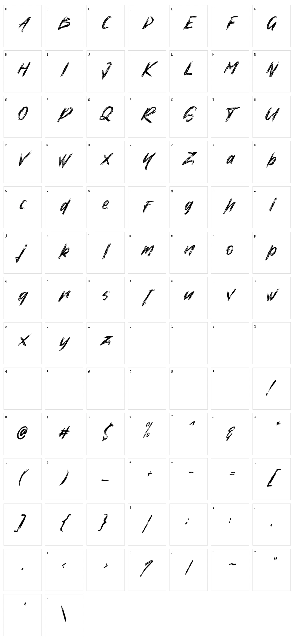 High Xire Character Set