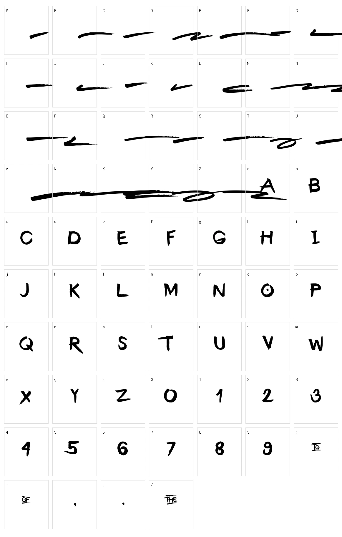 The Barrack Character Set