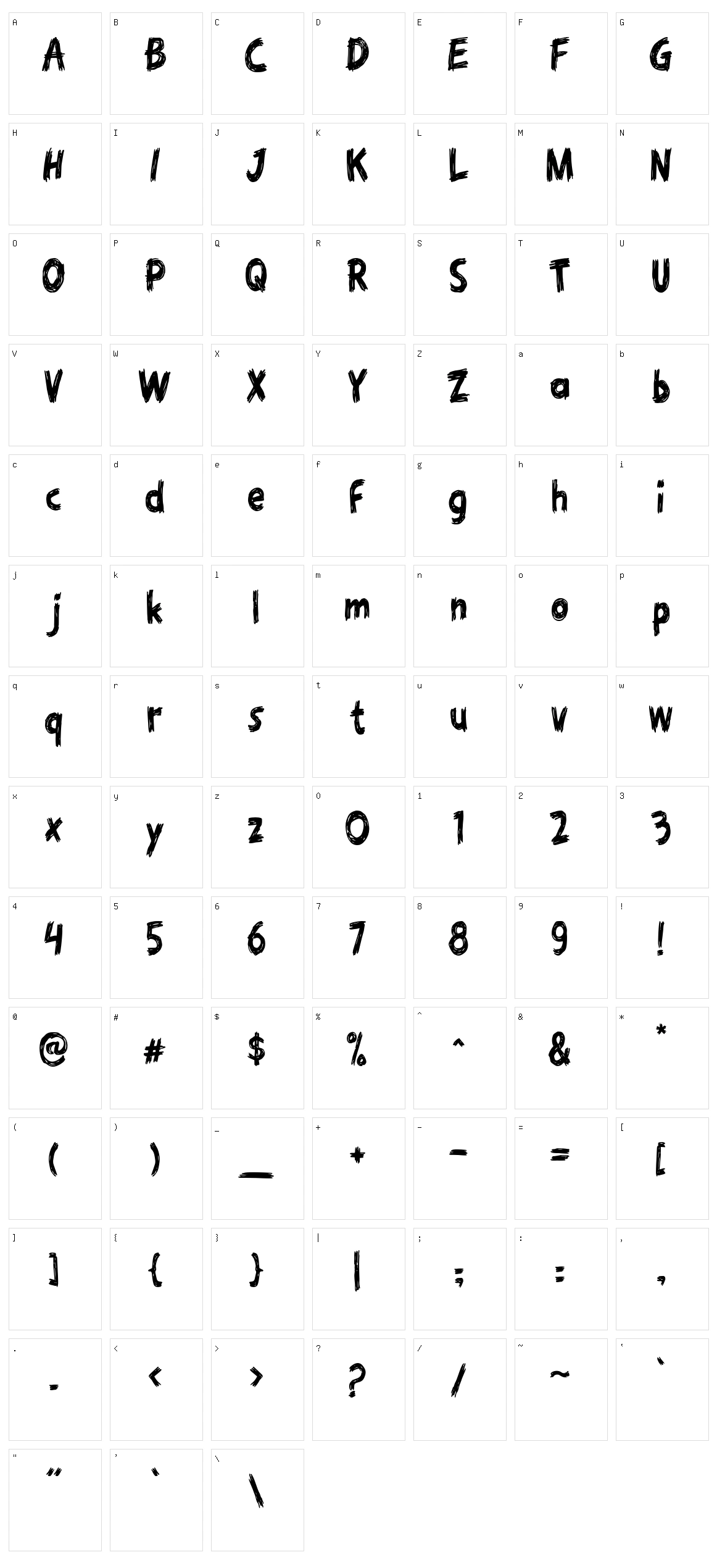 Oretz Character Set