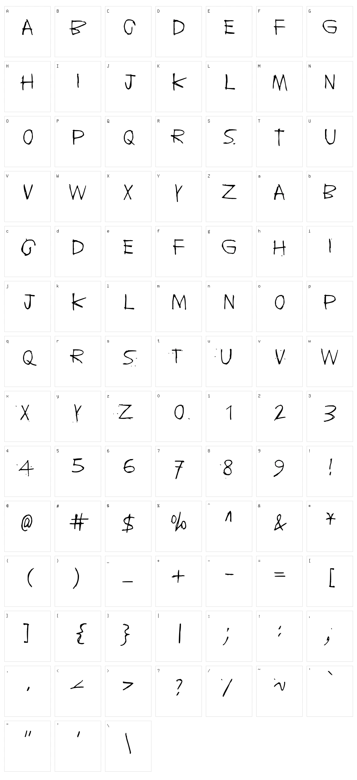 Think Harder Character Set