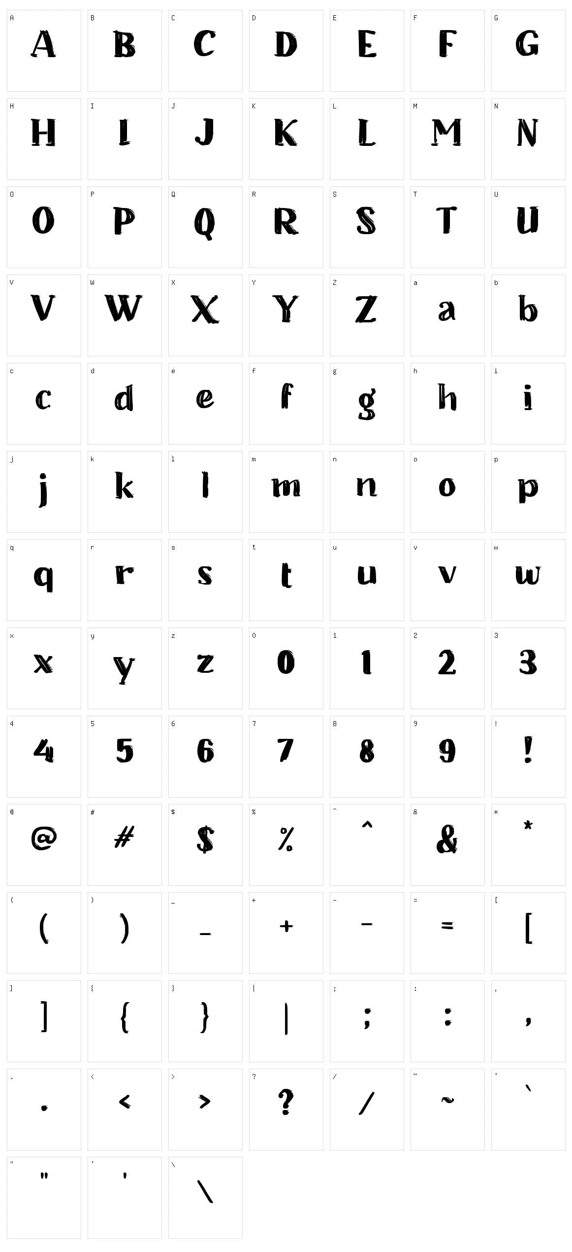 b Brisket Character Set