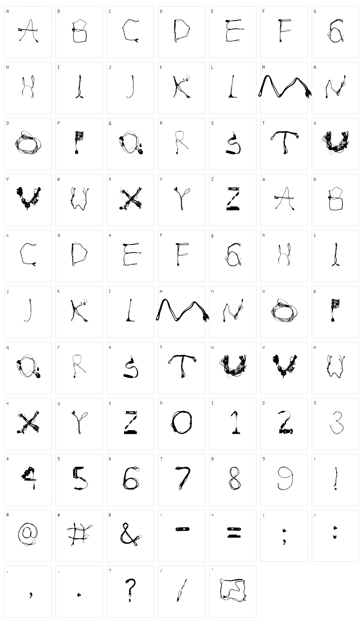Disconnected Character Set