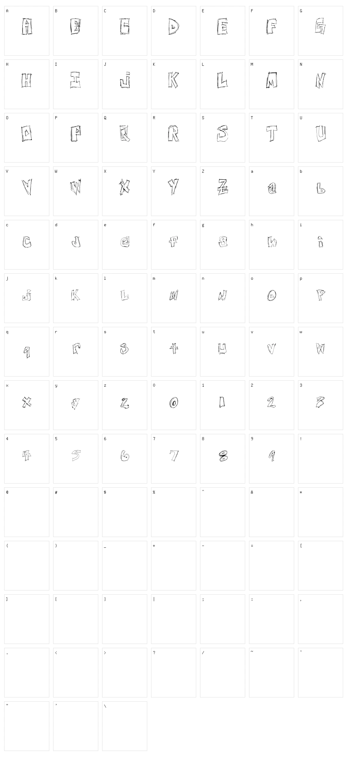 Free Nights and Weekends Character Set