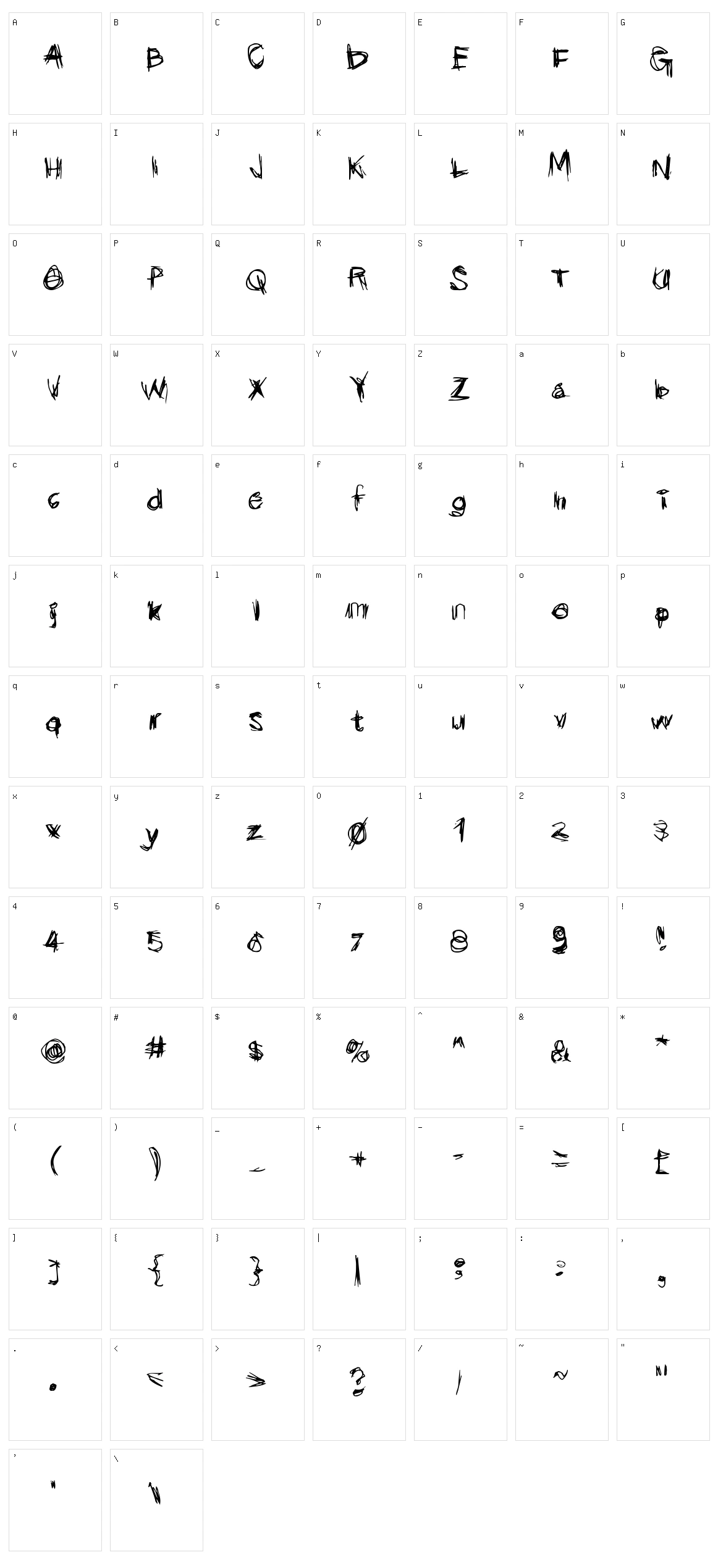 Scribblicious Character Set