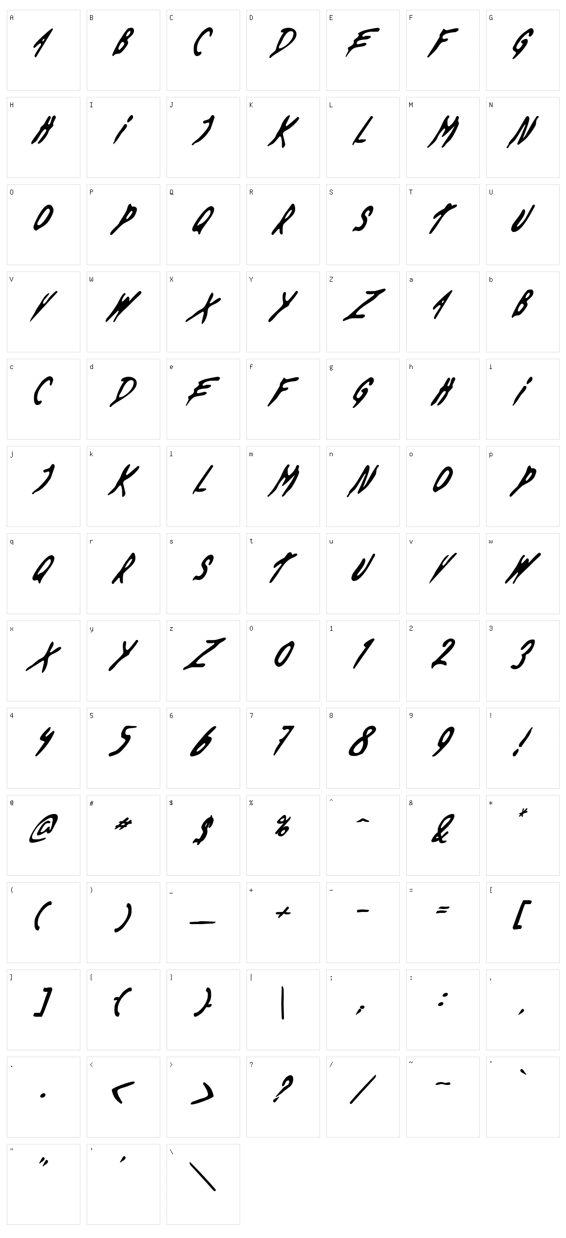 Evil Deas by Dawn US Character Set