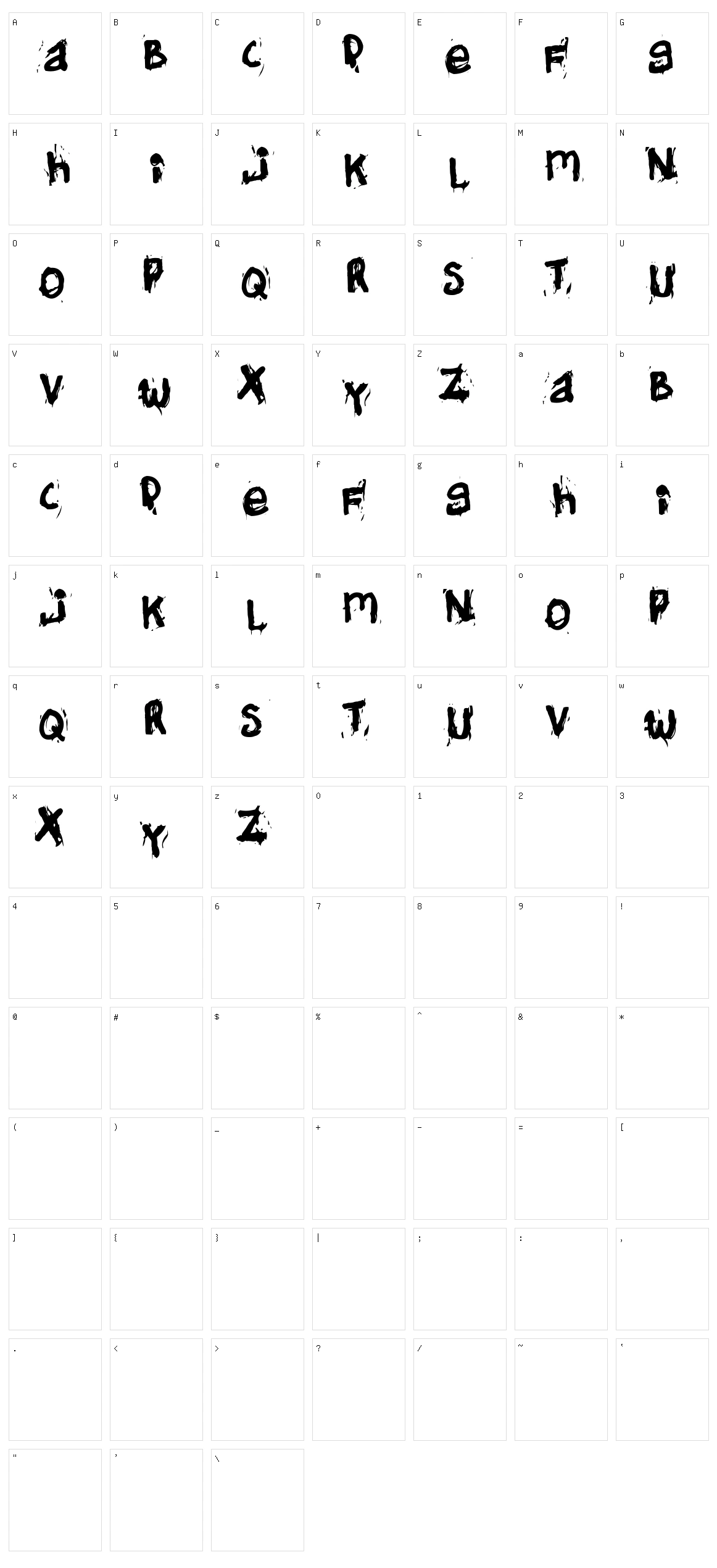 Helifonter Character Set