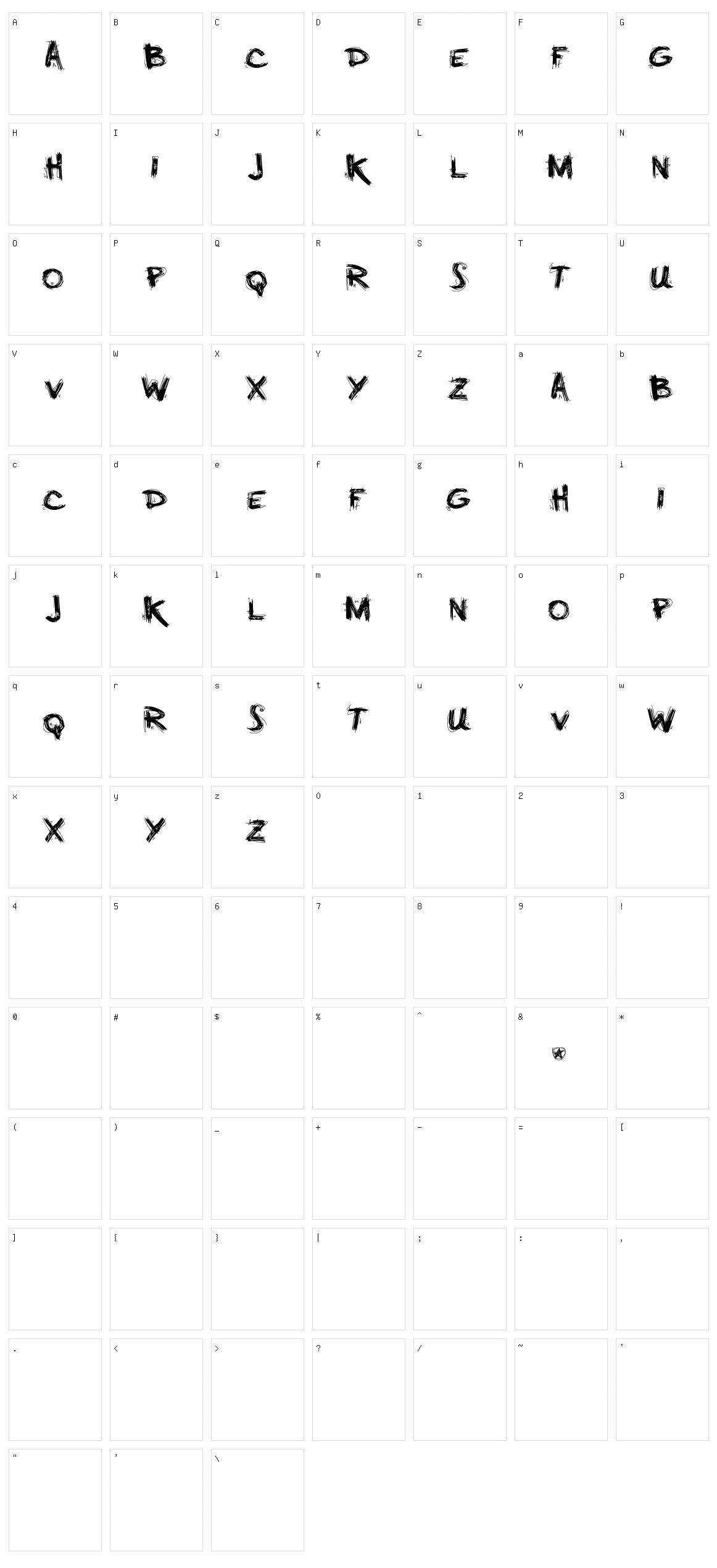 Minus Character Set