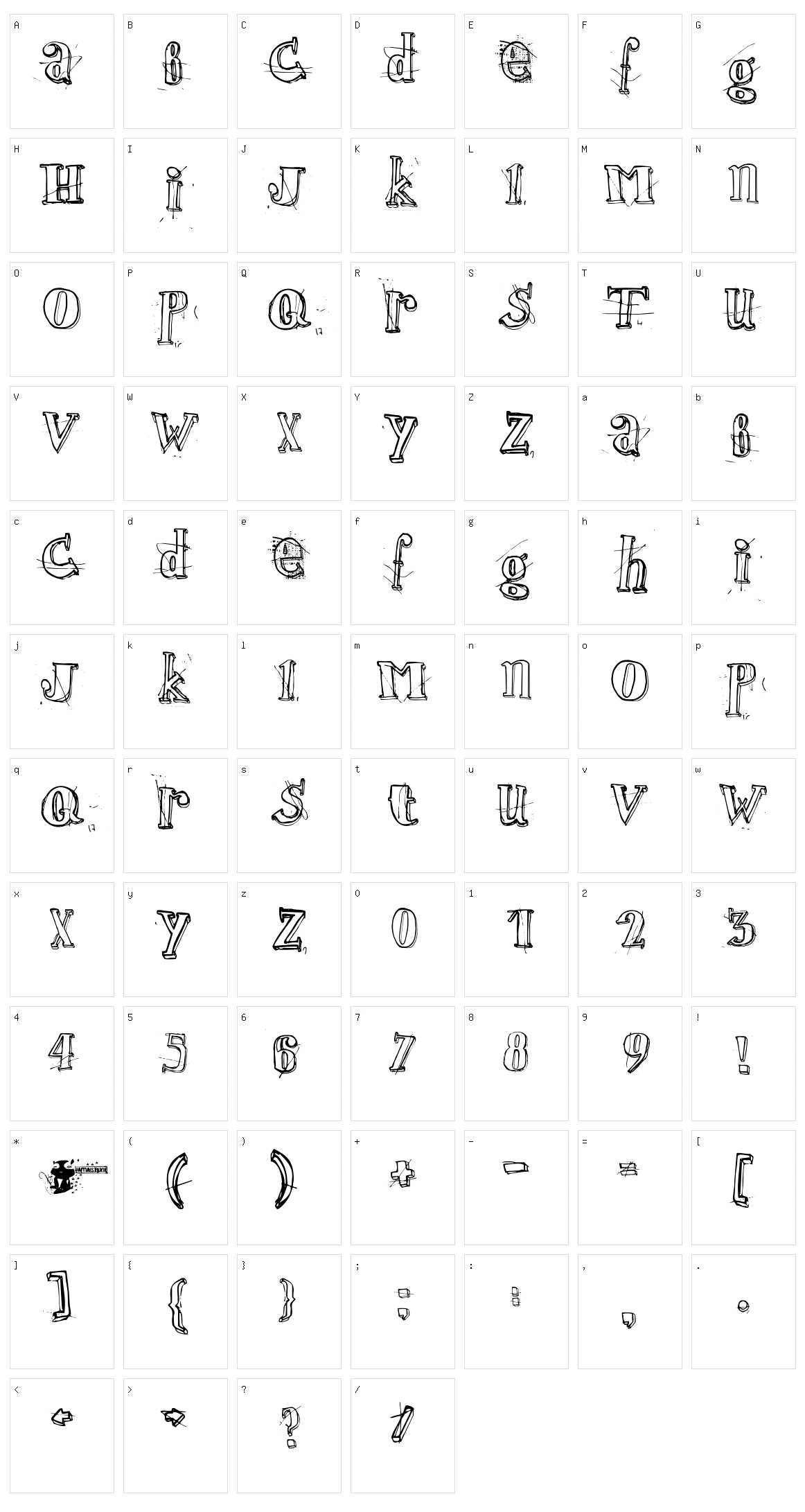 Jamaistevie Character Set