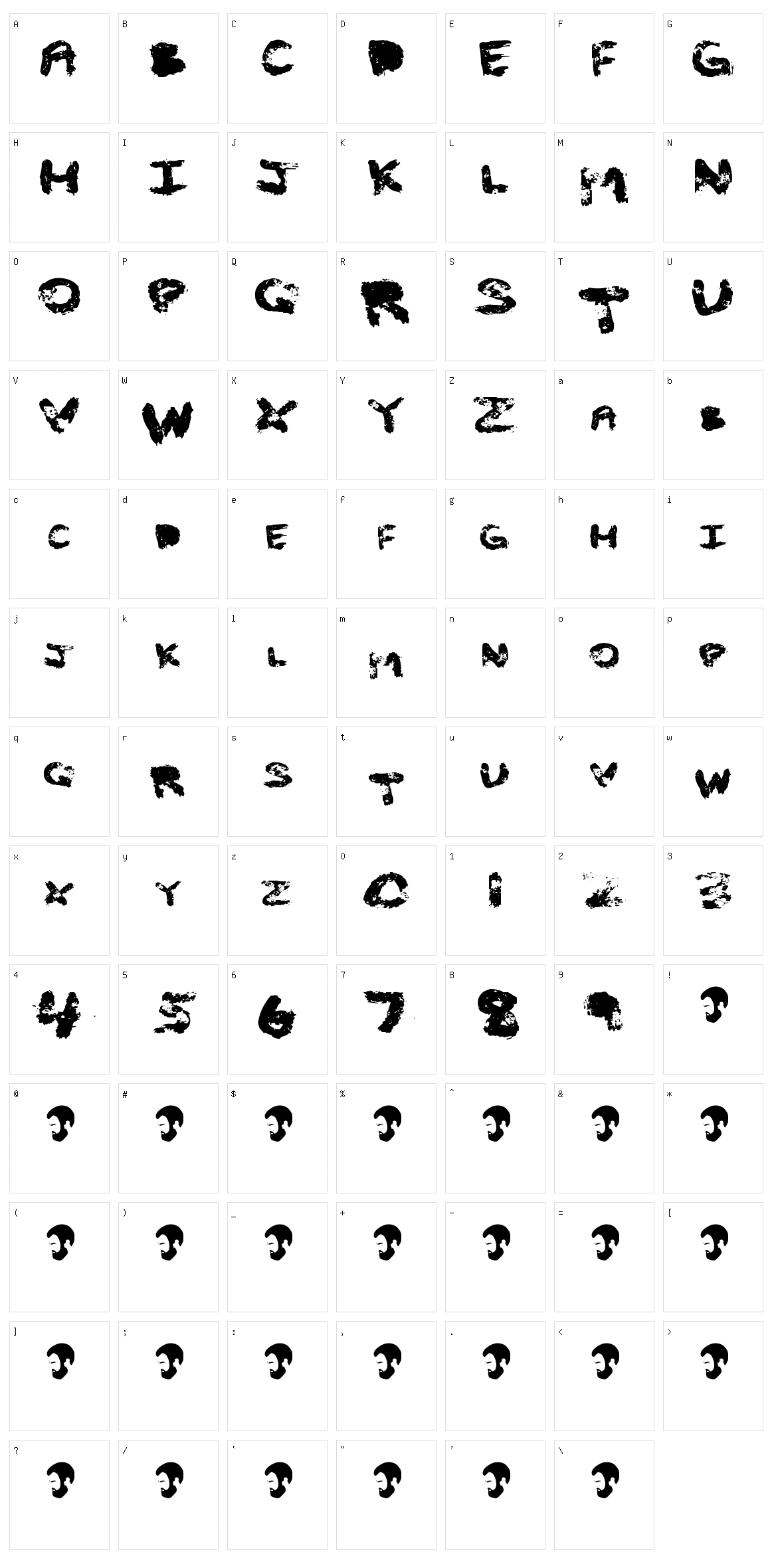 OPN Cleagh E Character Set