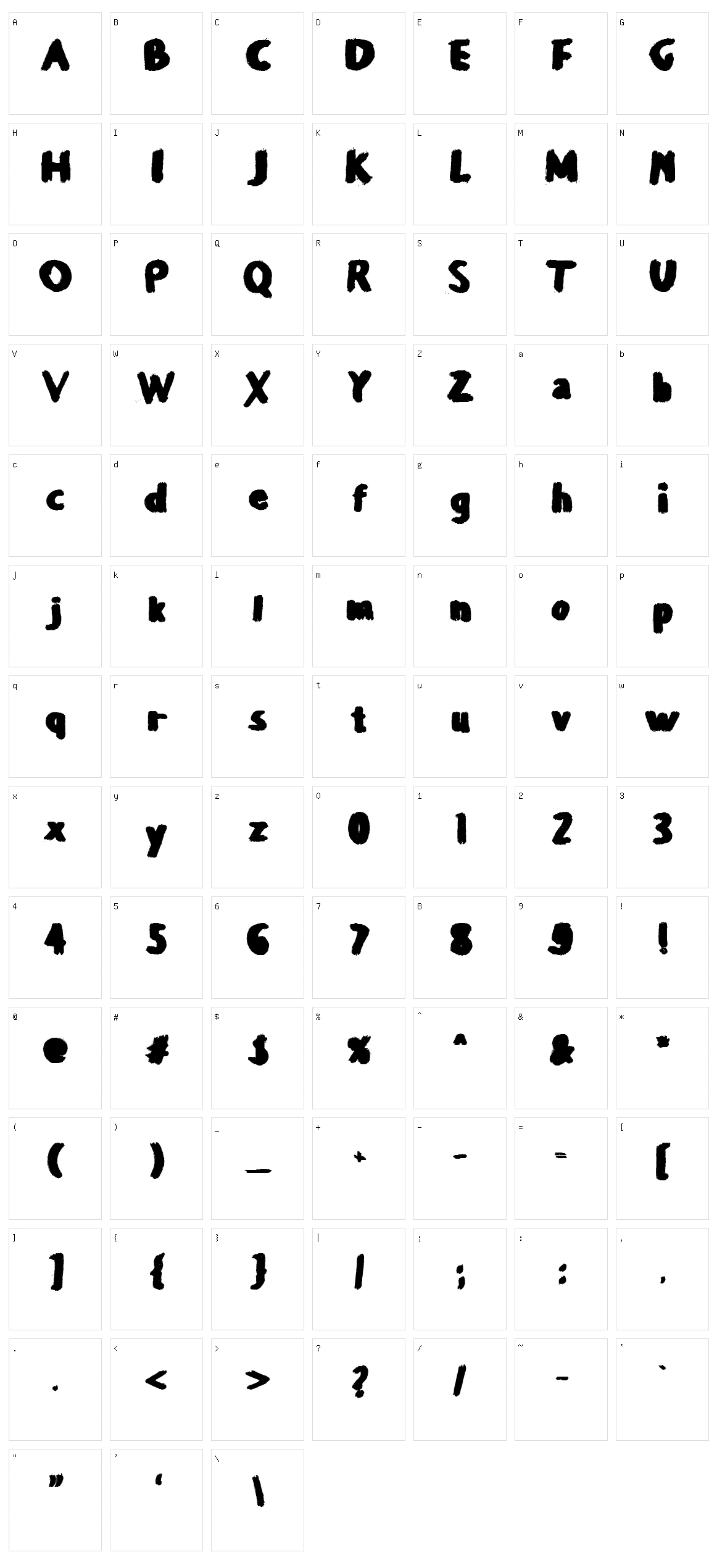 Balballa Character Set