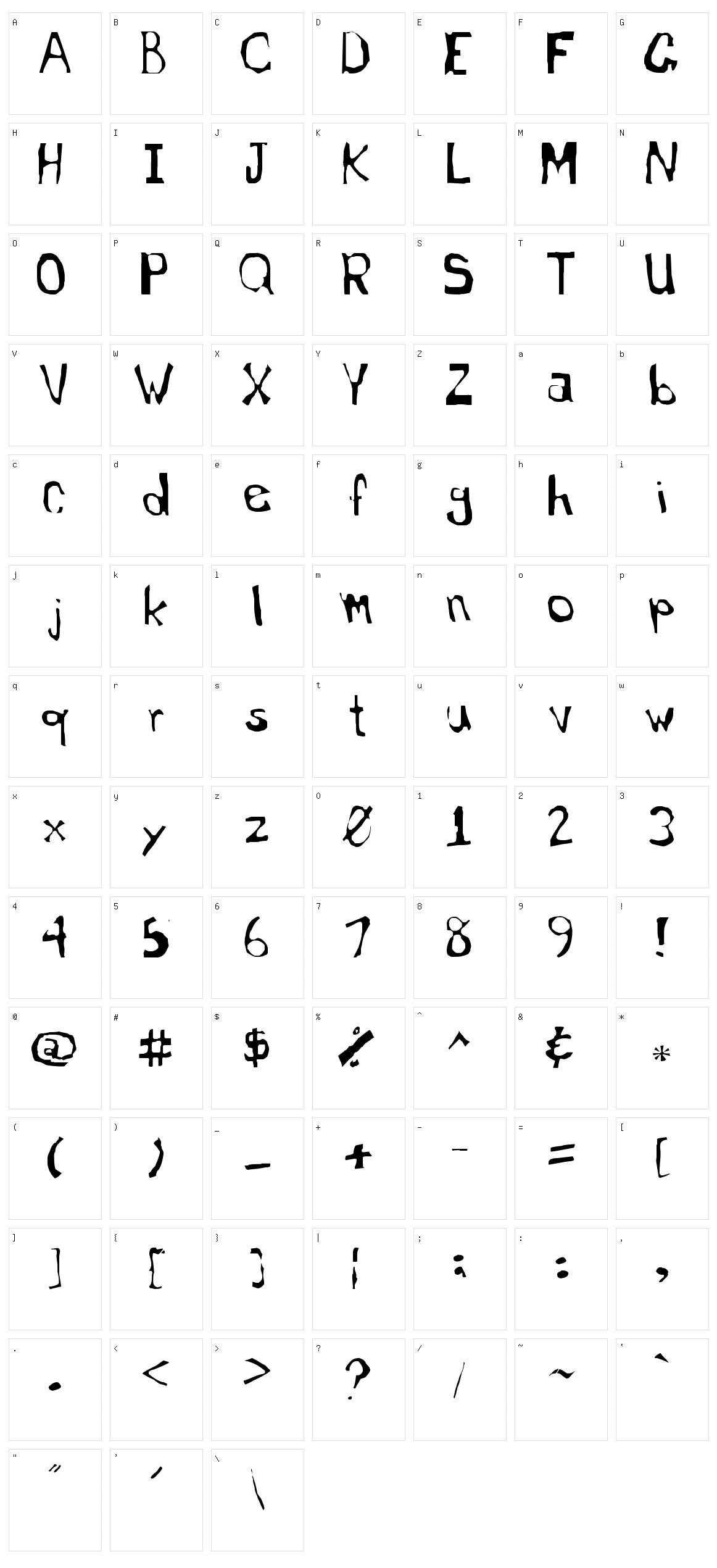 Dyslexic English Teacher Character Set