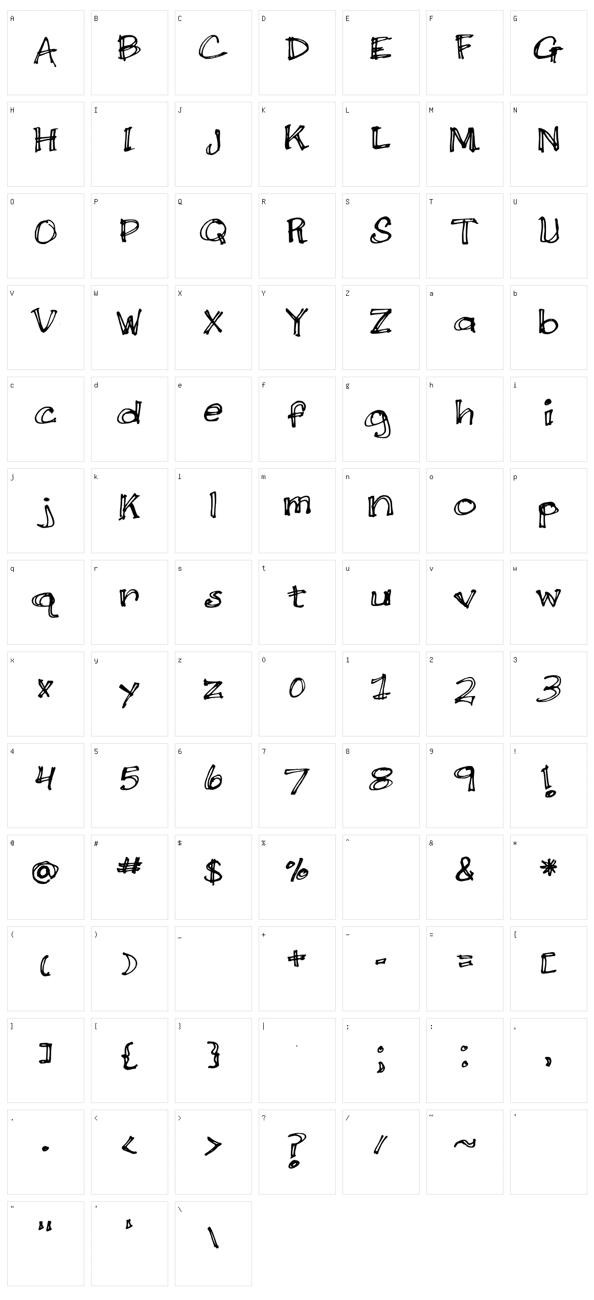 Double Scratch Character Set