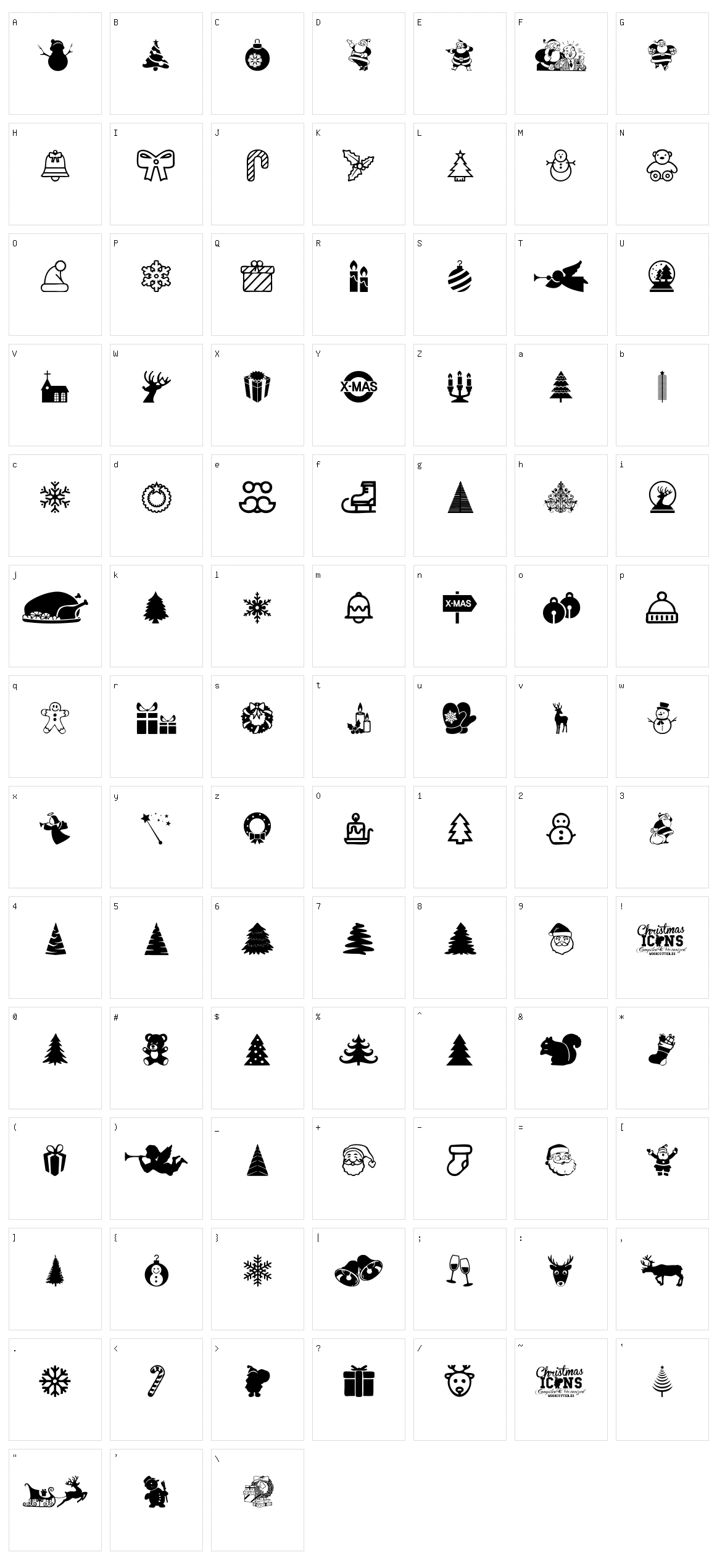 Christmas Icons Character Set