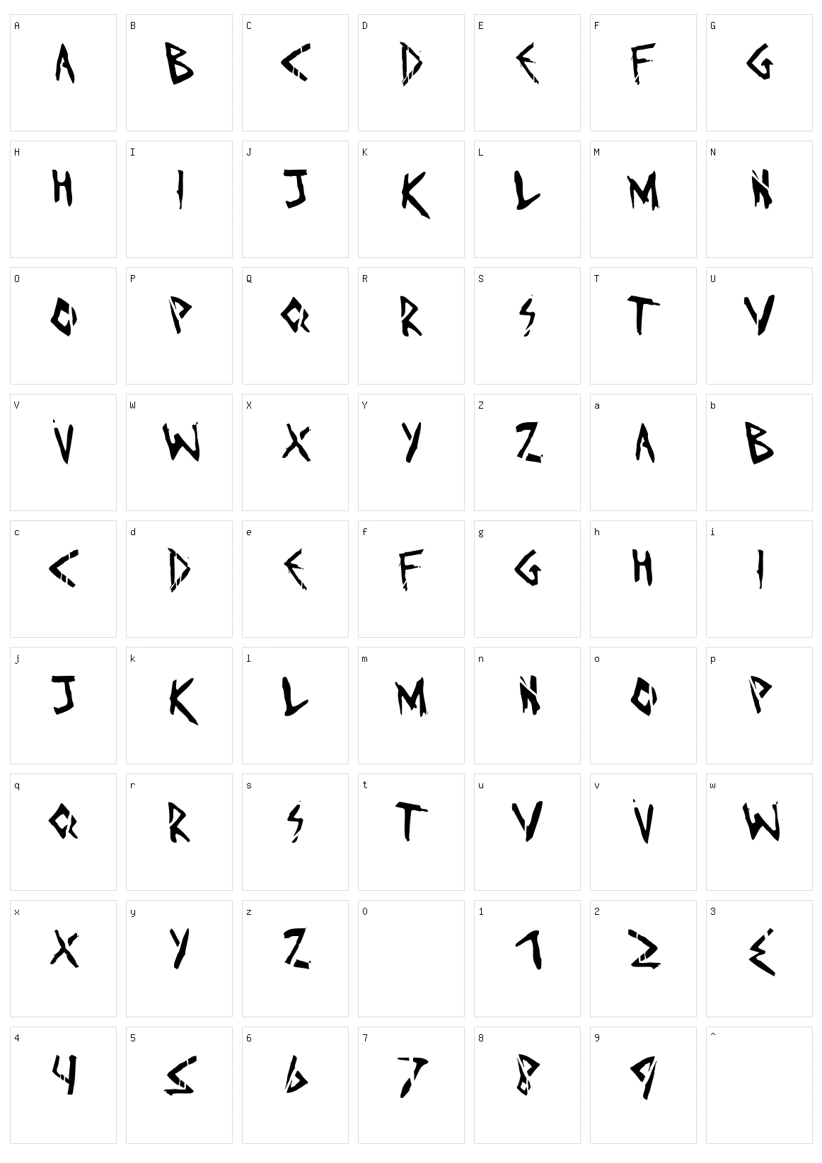 Invaders Must Die Character Set