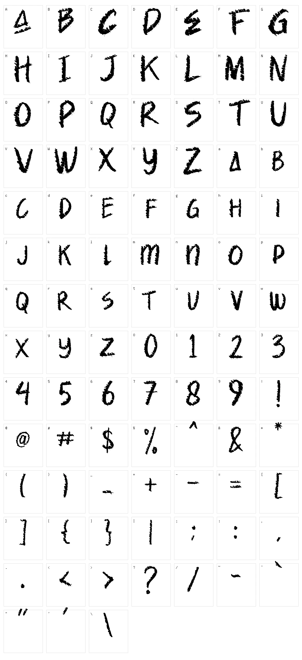 Spooky Crack Character Set