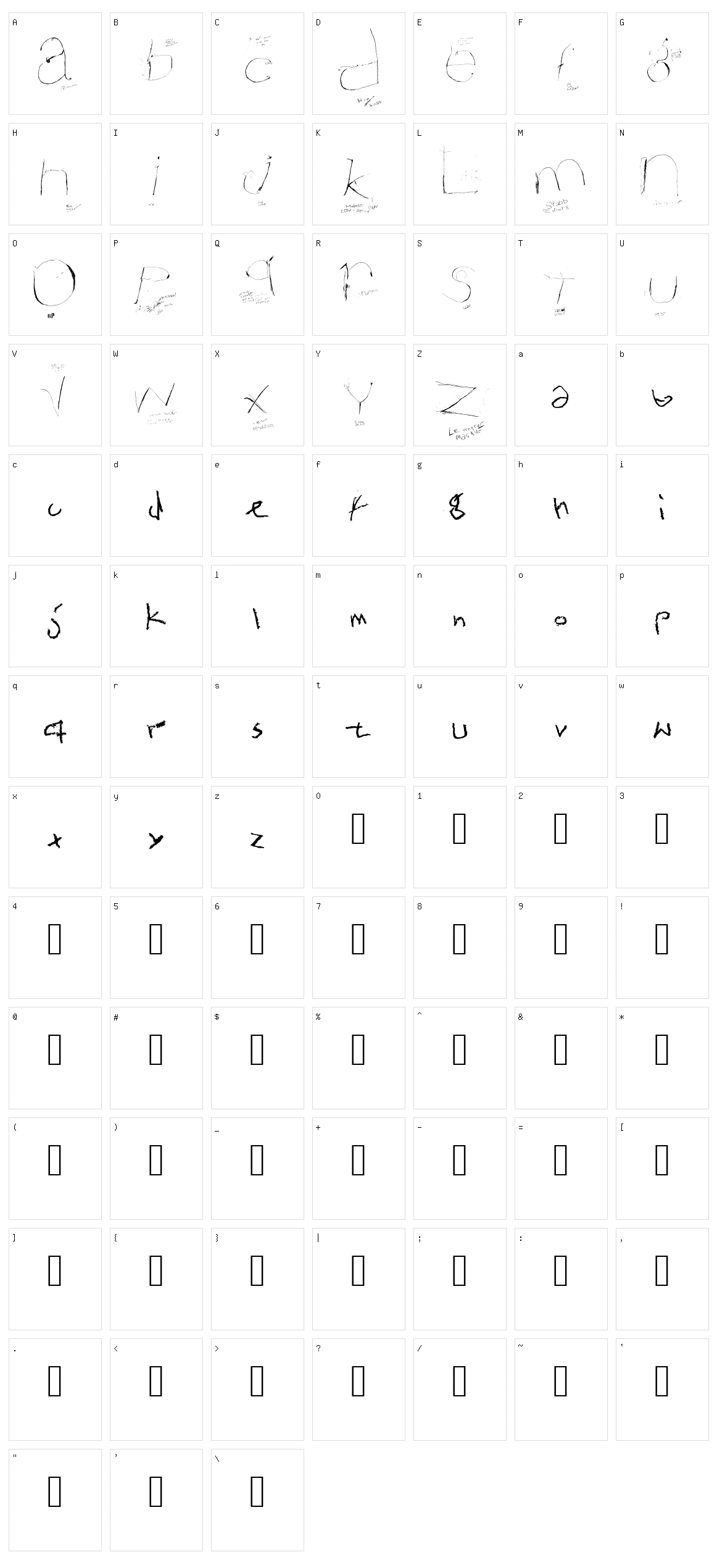 Ultramat Character Set