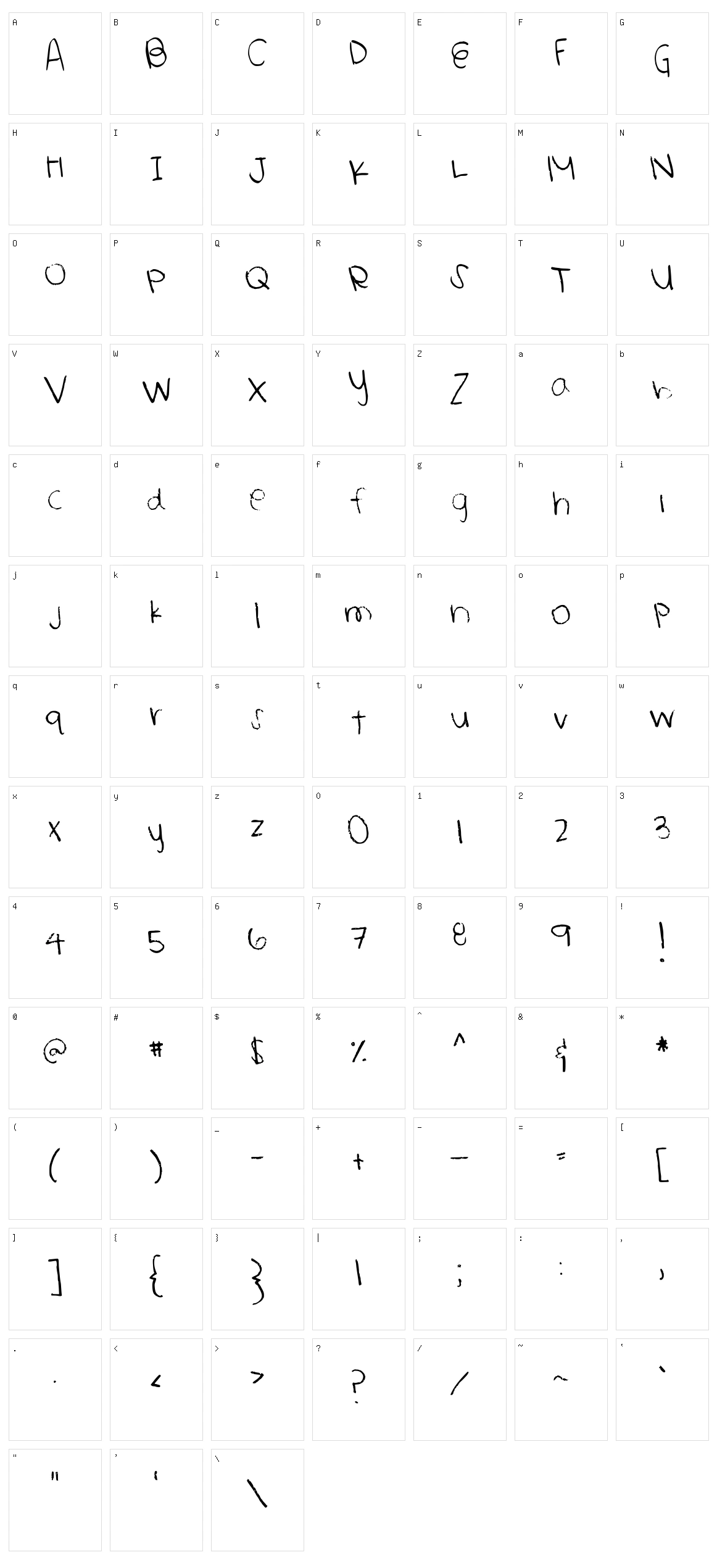 Heathkeit Character Set