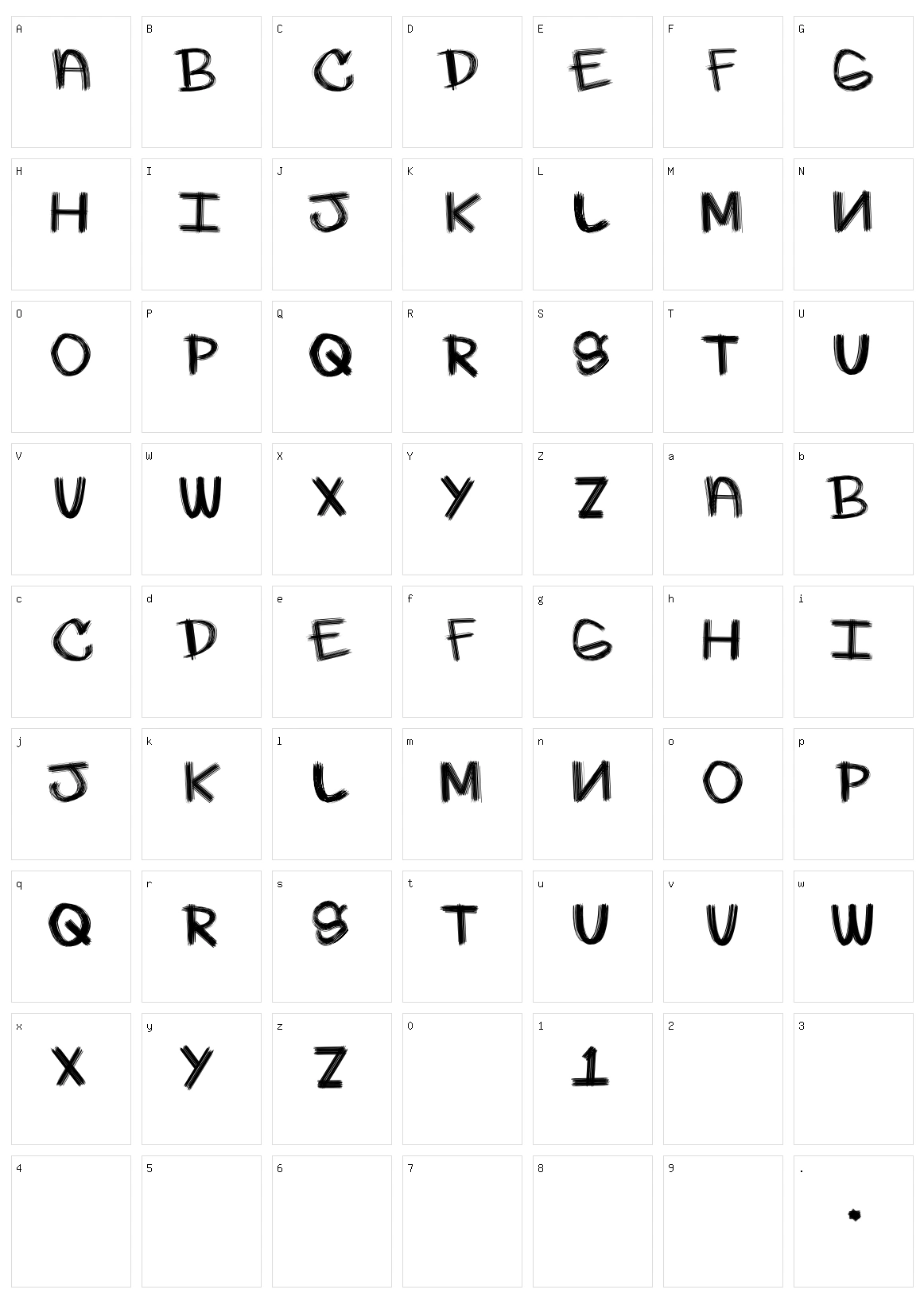Skratchie Character Set